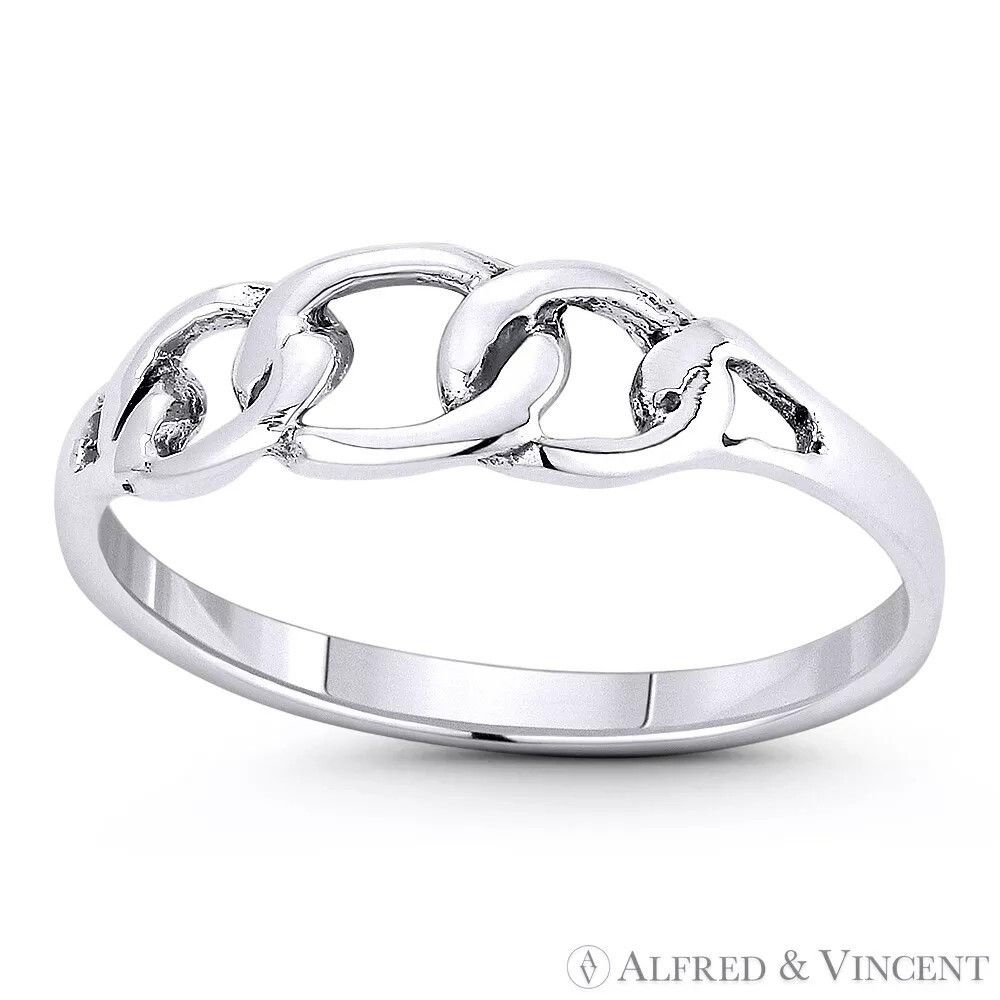 Other Triple Cuban Curb Link Chain Right Hand Ring Size ONE SIZE - 1 Preview