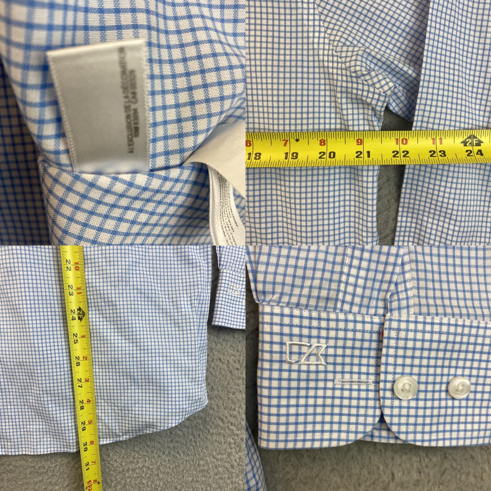 Cutter & Buck VINTAGE Cutter & Buck Dress Shirt Blue S Button-Down Long Sleeve Stripe / 77-51 University Theme Mens Shirt Small Blue, 100% Cotton, Regular Fit Size 36R - 8 Thumbnail