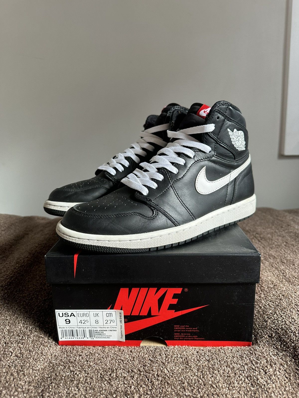 Jordan Brand “Ying Yang Black” Air Jordan 1 Retro High Size US 9 / EU 42 - 3 Thumbnail