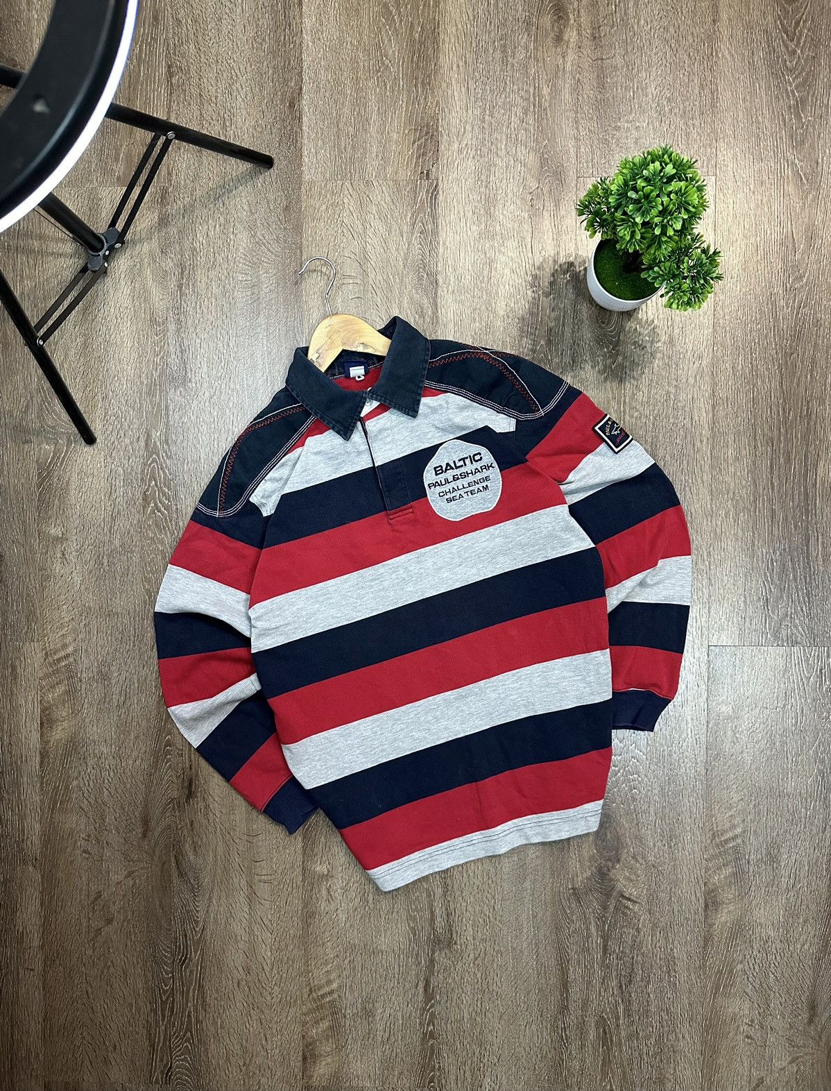 Paul & Shark × Vintage Vintage Paul&Shark Rugby Shirt Y2K Size US L / EU 52-54 / 3 - 1 Thumbnail