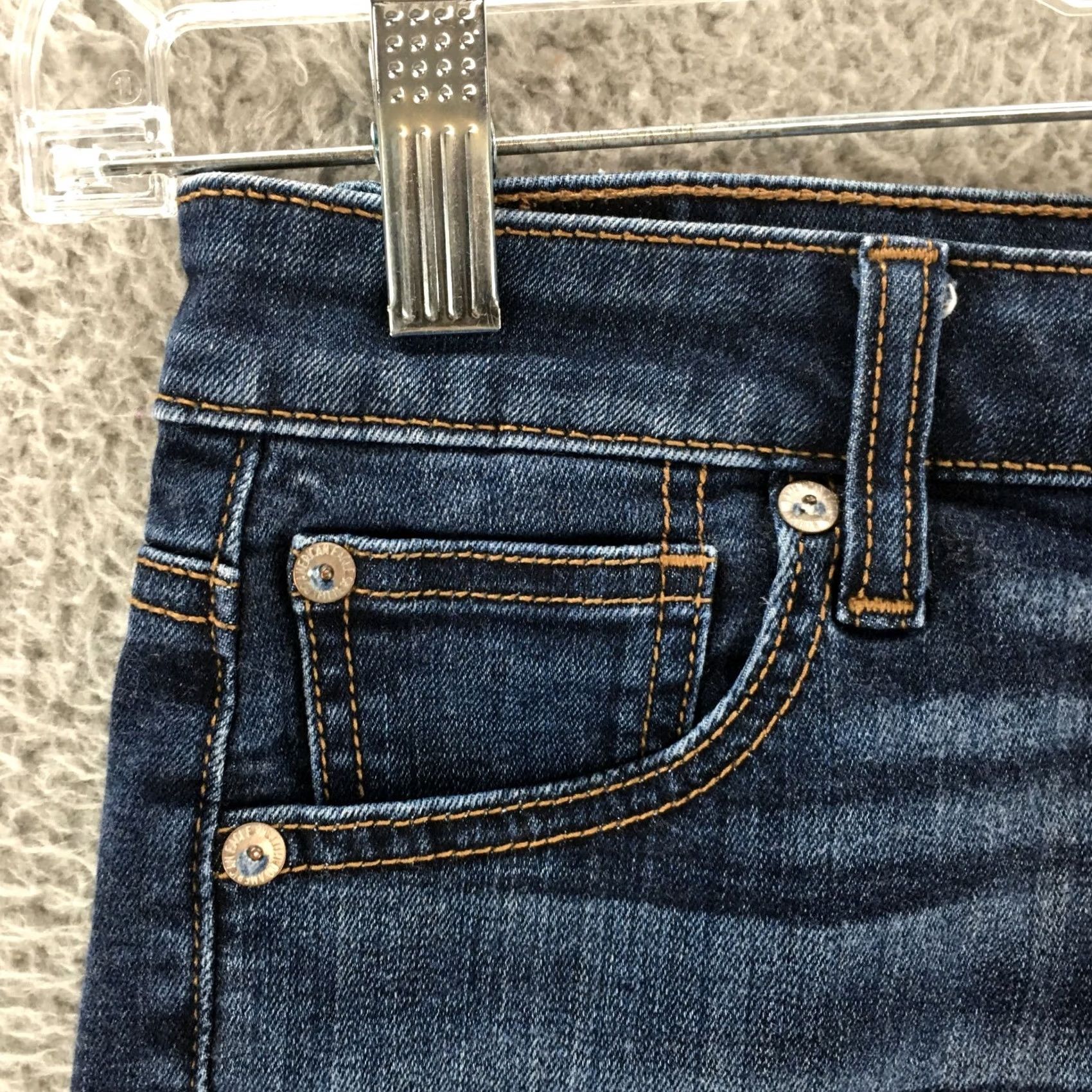 American Eagle Outfitters American Eagle Outfitters Super Stretch Cut-Off Shorts Womens 2 Blue Denim Zip Size 26" / US 2 / IT 38 - 2 Thumbnail