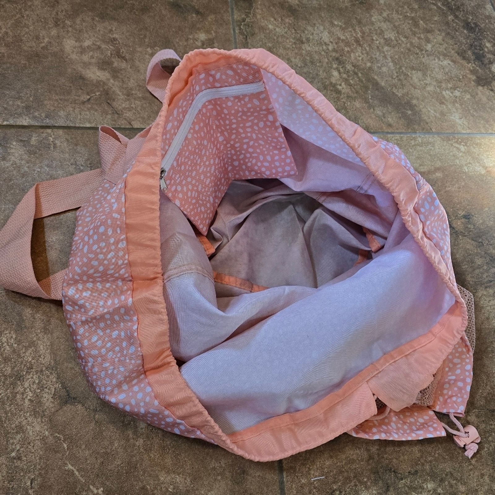 Other Peach White Detailed Long Storage Backpack Size ONE SIZE - 4 Thumbnail