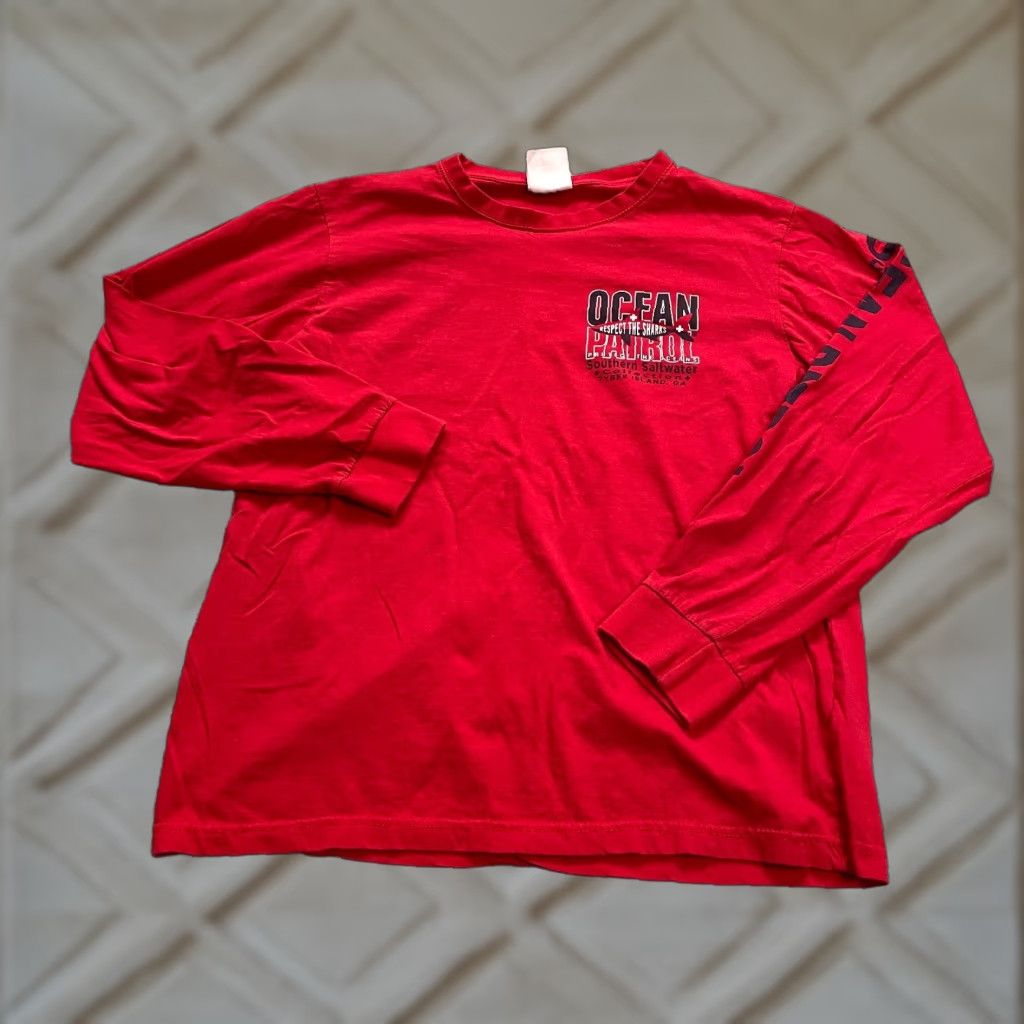 ESPIRIT VINTAGE? Ocean Spirit Shirt Womens Small Red Ocean Patrol Coastal Lifestyle Top Size S / US 4 / IT 40 - 1 Thumbnail
