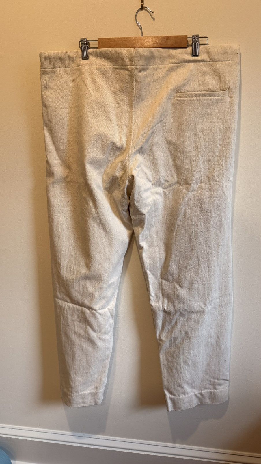 11.11 / eleven eleven Ecru Drawstring Denim Trousers Size US 34 / EU 50 - 10 Thumbnail