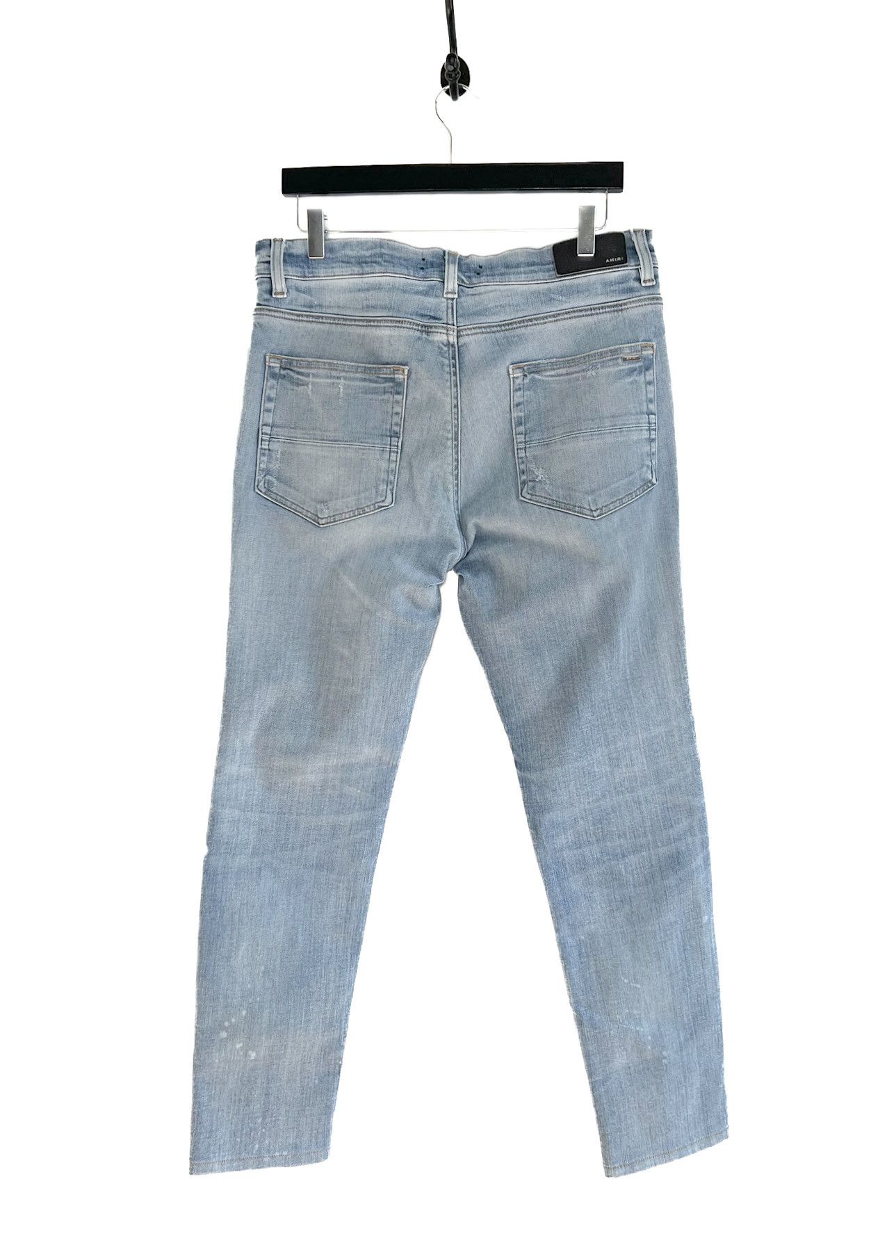 Amiri Washed Blue Green Camo MX1 Jeans
