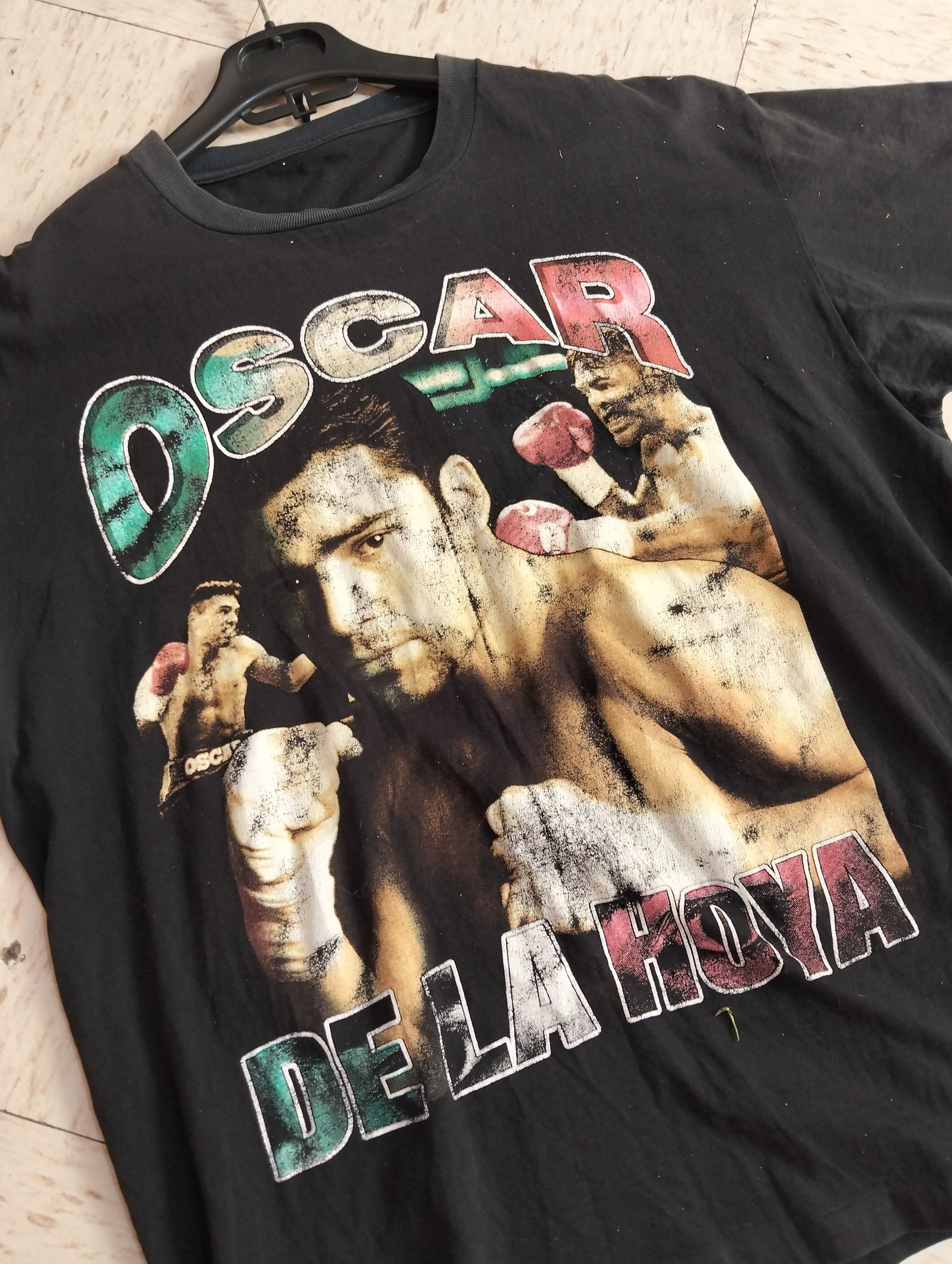 Rap Tees × Vintage Vintage Rap Tee Oscar de la hoya Size US L / EU 52-54 / 3 - 3 Thumbnail