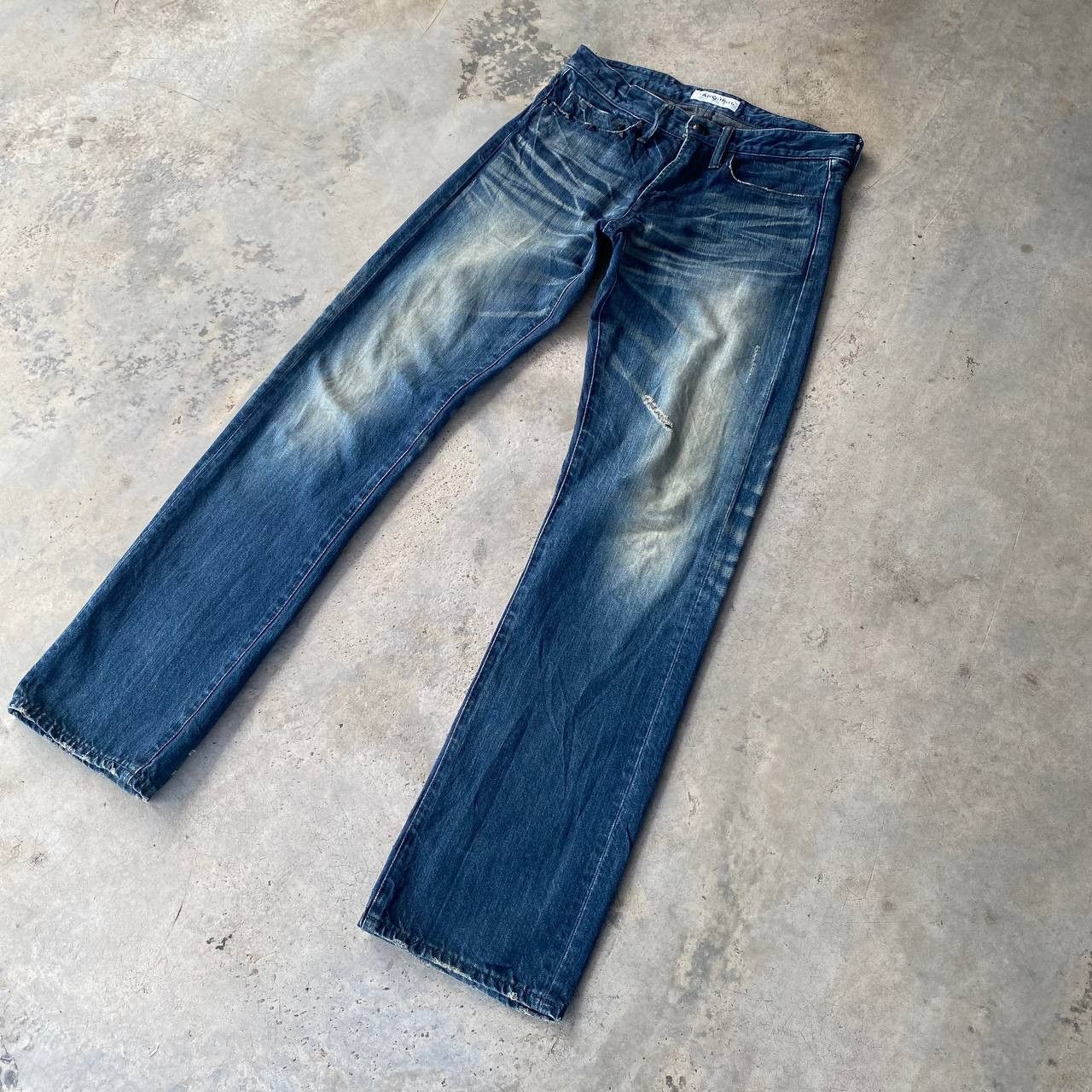 Tornado Mart RYO ISHIKAWA BY VANQUISH TOKYO JAPAN DISTRESSED BLUEWASH Size US 28 / EU 44 - 4 Thumbnail