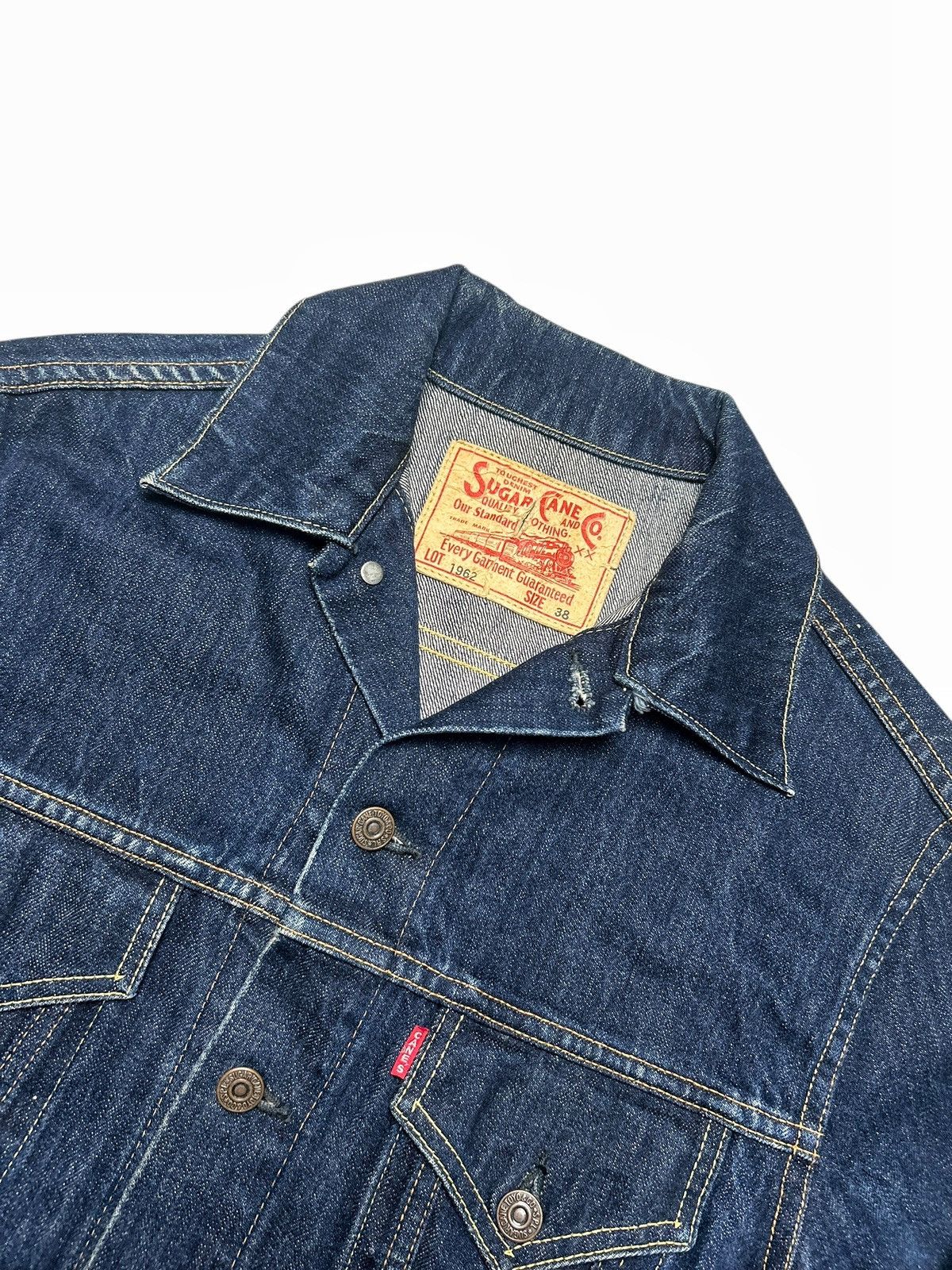 Sugar Cane × Toyo Enterprises Sugarcane 14.25Oz Denim Trucker Jacket Type 3 Model 1962 Size US M / EU 48-50 / 2 - 4 Thumbnail