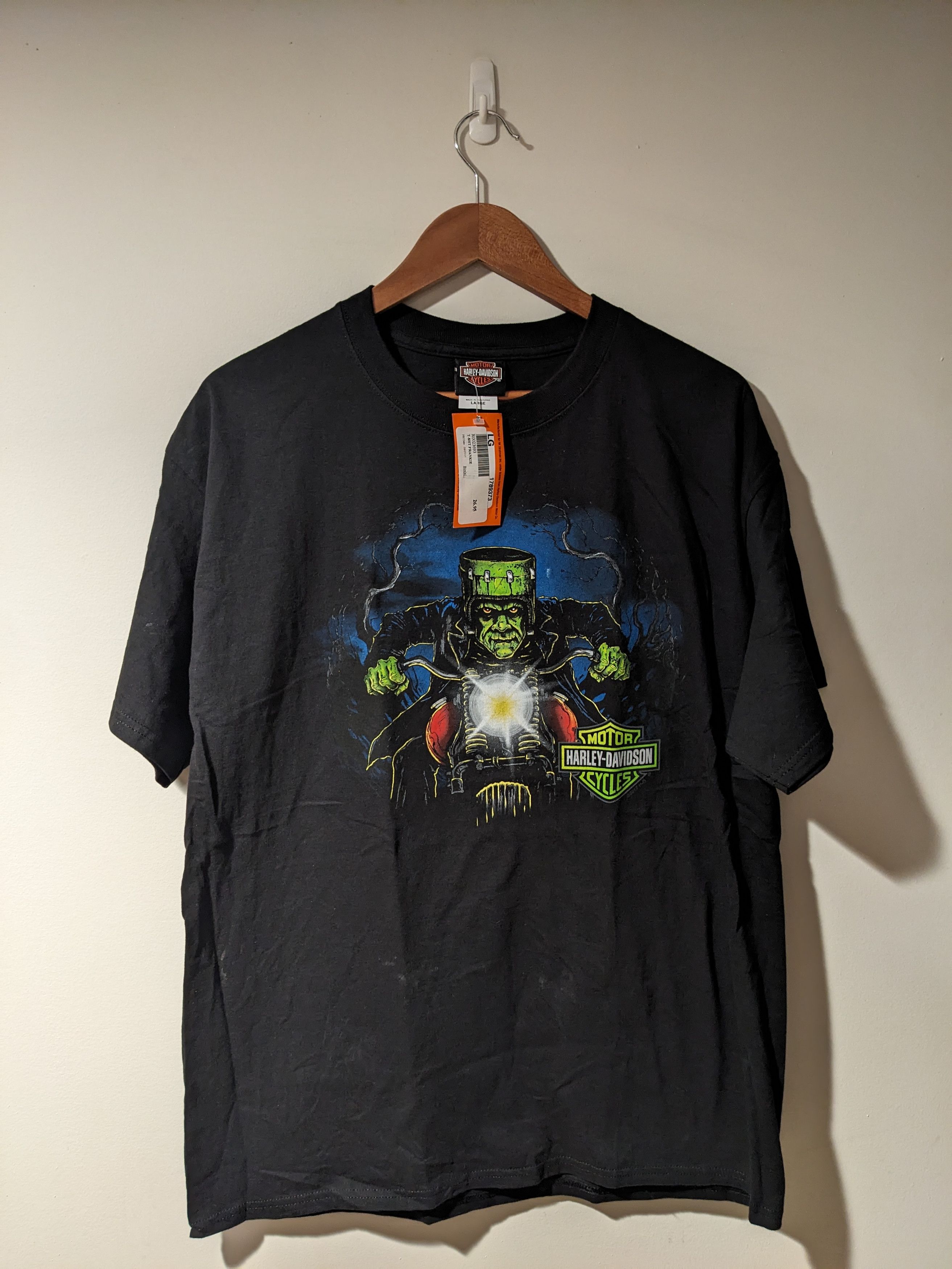 Harley Davidson × Vintage Vintage 2017 Harley Davidson Motorcycle Frankenstein T-Shirt Size US L / EU 52-54 / 3 - 1 Thumbnail