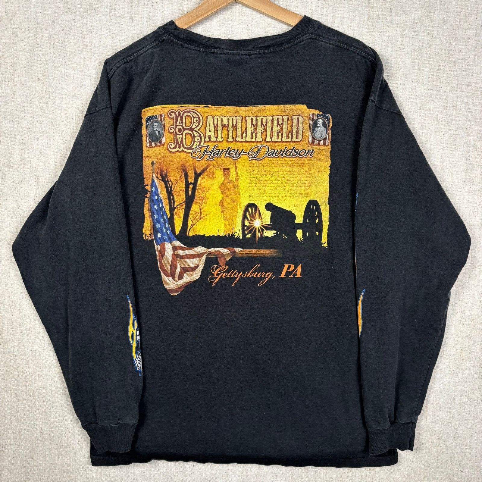 Harley Davidson Harley Davidson Long Sleeve Print 2008 Black Tee Size US XL / EU 56 / 4 - 8 Thumbnail