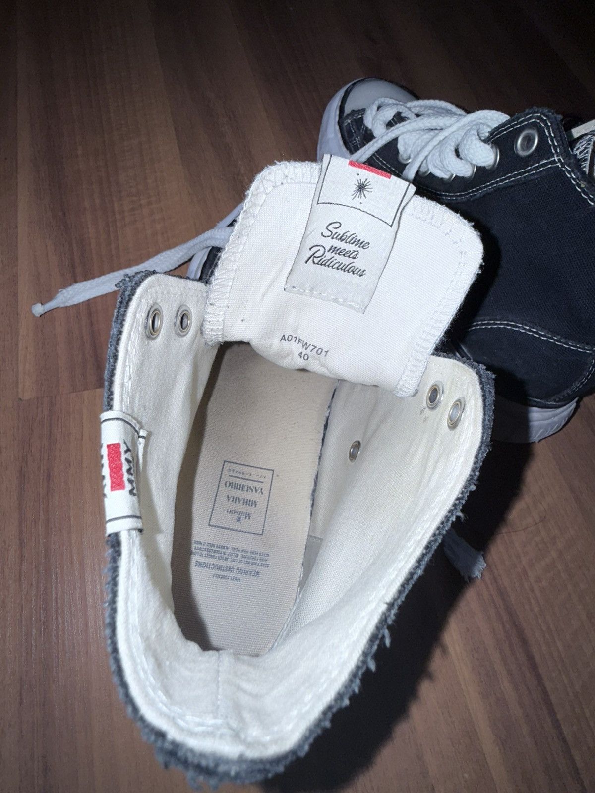 Maison MIHARA YASUHIRO MMY Maison Mihara Yasuhiro Peterson High Black Sneakers Size US 7.5 / EU 40-41 - 14 Thumbnail