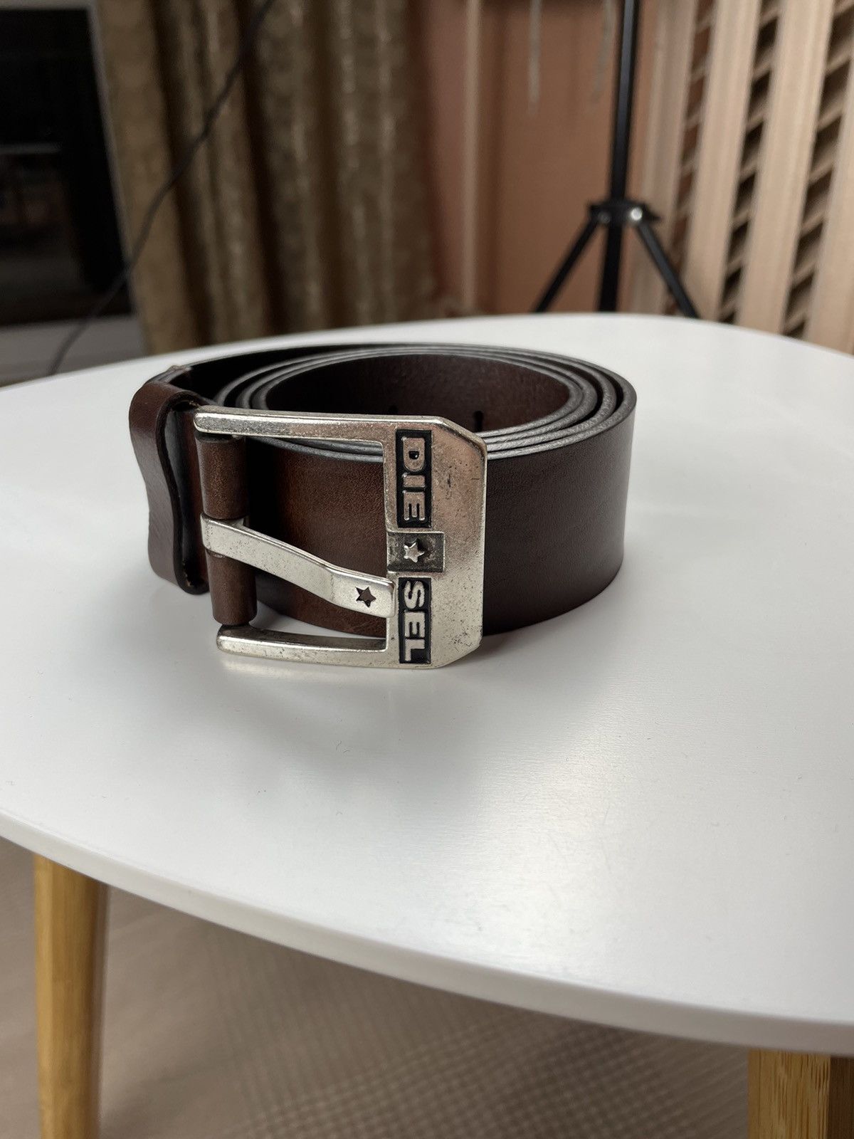 diesel belt leather