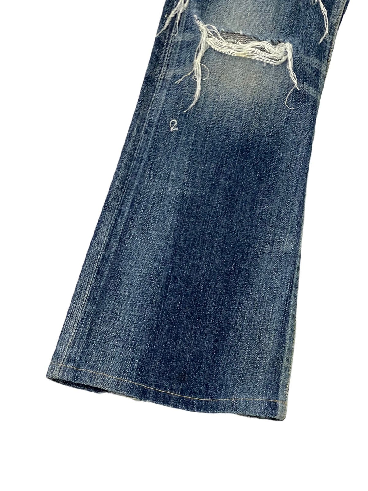 Edwin Flare Jeans Edwin Japan Faded Distress Boot Cut 7🟦9 Size US 32 / EU 48 - 5 Thumbnail
