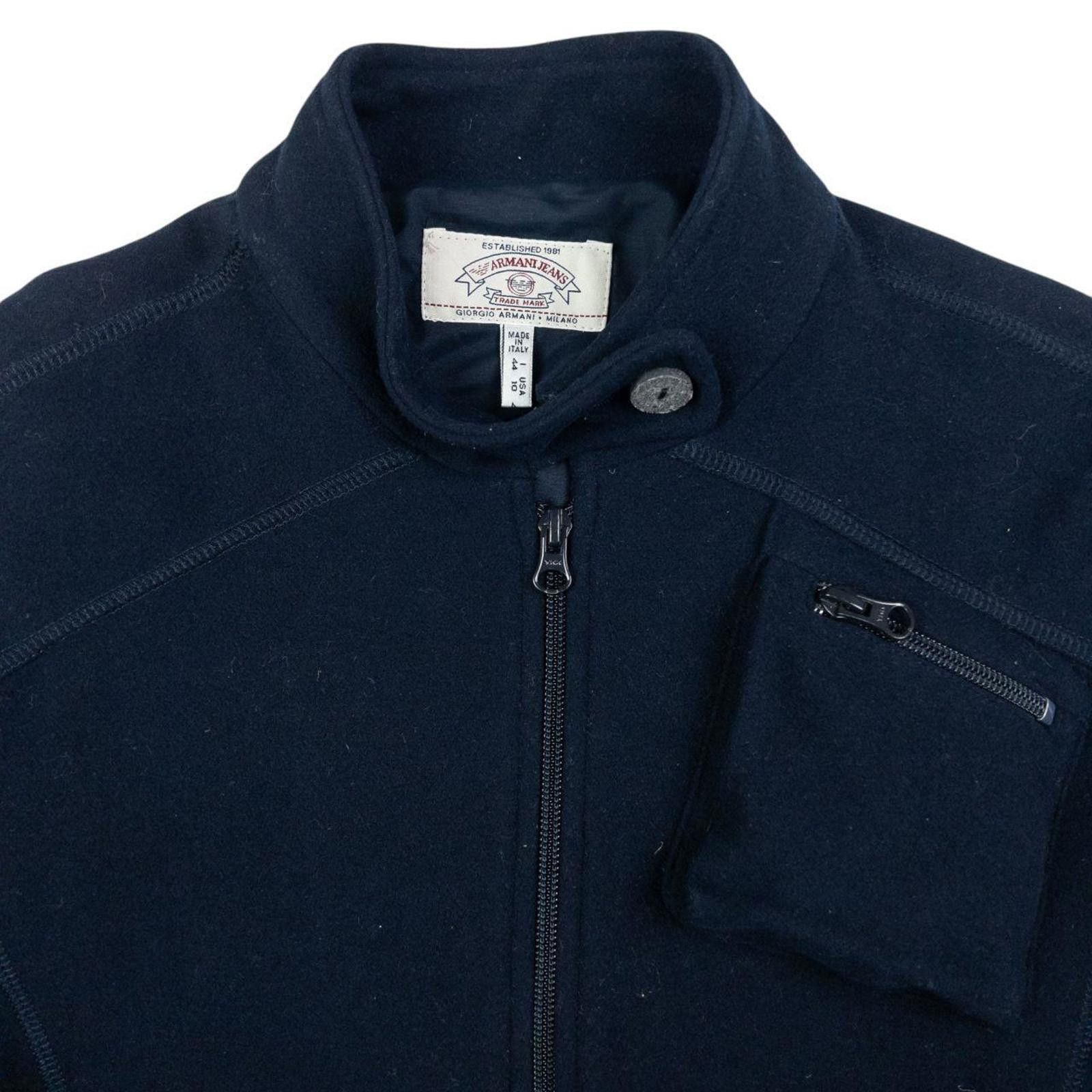 Armani Vintage Armani Jeans Asymetrical Longline Zip Up Jacket L Size L / US 10 / IT 46 - 4 Thumbnail