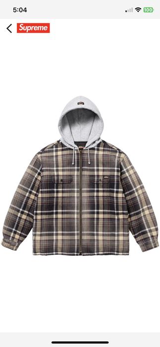 Supreme Supreme x Dickies Plaid Hooded Zip Up Shirt Jacket | Grailed