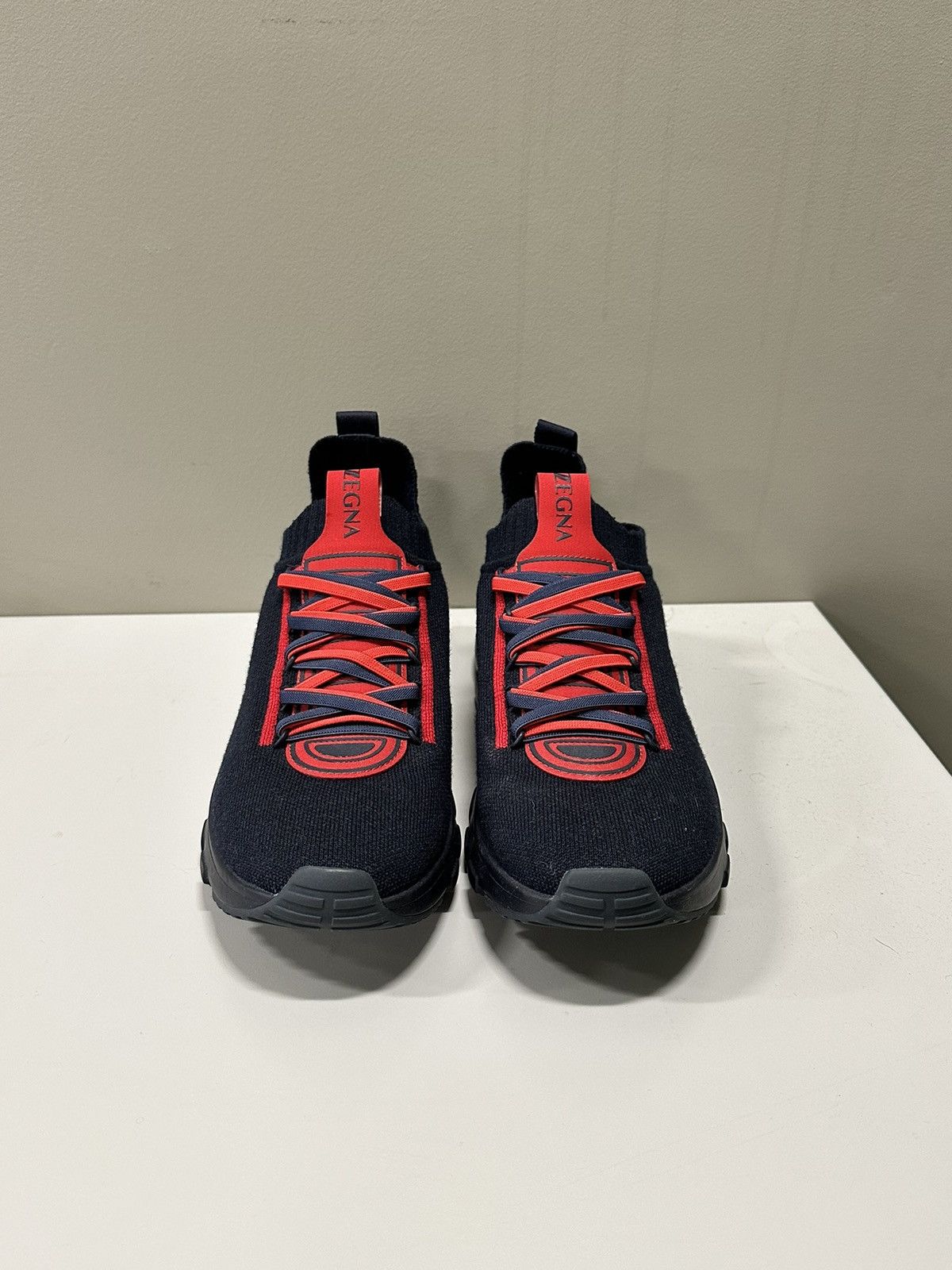 image of Ermenegildo Zegna Zegna Techmerino 2.0 Slip-On Sneaker in Navy, Men's (Size 12)