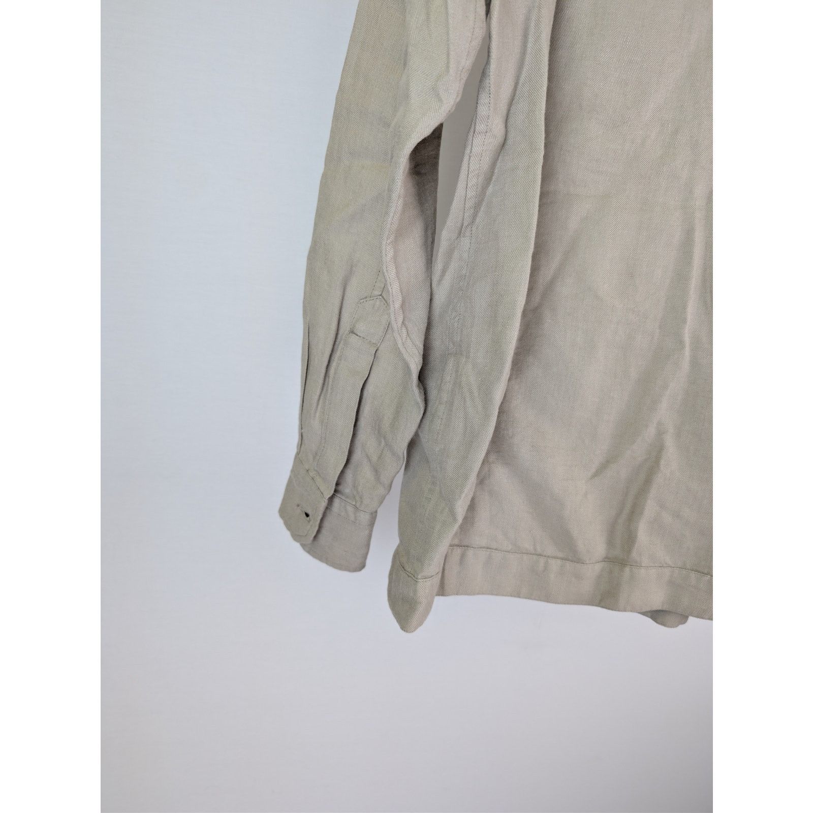 Boglioli o1rshd1 CC20 Button up Shirt with herringbone pattern Beige Size US S / EU 44-46 / 1 - 14 Thumbnail
