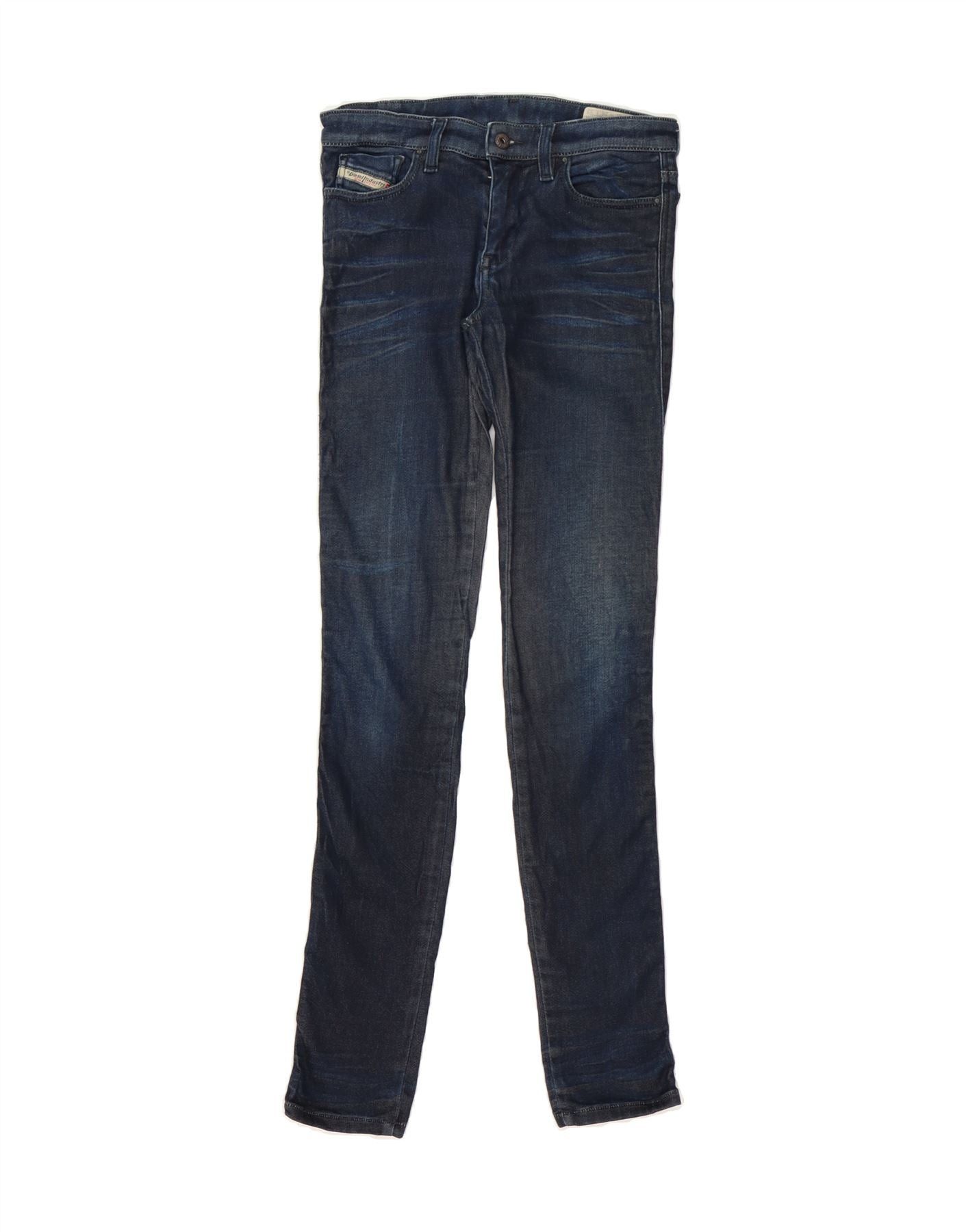 Diesel Womens Skinzee Super Slim Skinny Jeans W26 L32 Blue Cotton Size 42" / US 20 - 1 Thumbnail