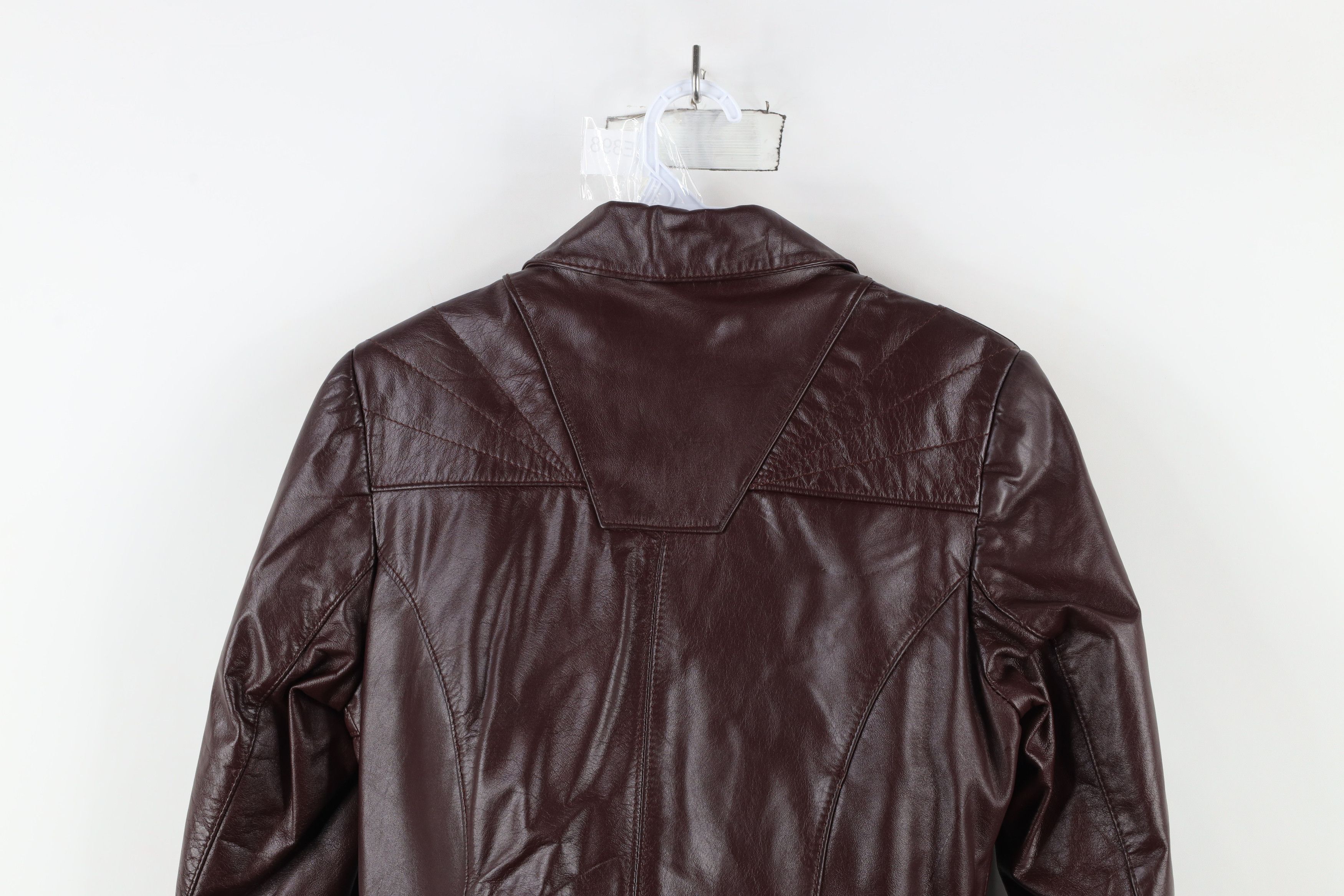 Vintage Vintage 80s 90s Streetwear Buckle Leather Jacket Oxblood Size L / US 10 / IT 46 - 13 Thumbnail