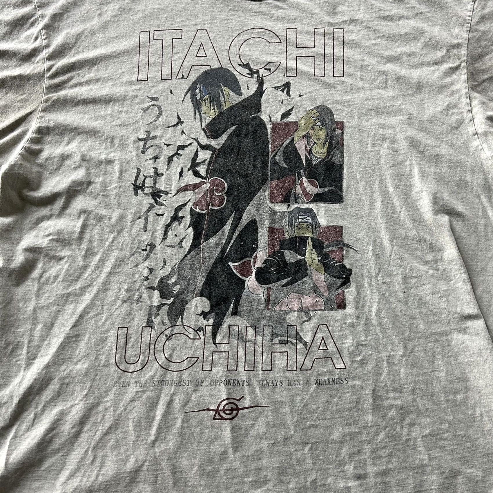 Vintage Naruto Itachi Uchiha Shirt Mens XL Gray Akatsuki Anime Graphic Tee T-Shirt Size US XL / EU 56 / 4 - 2 Thumbnail
