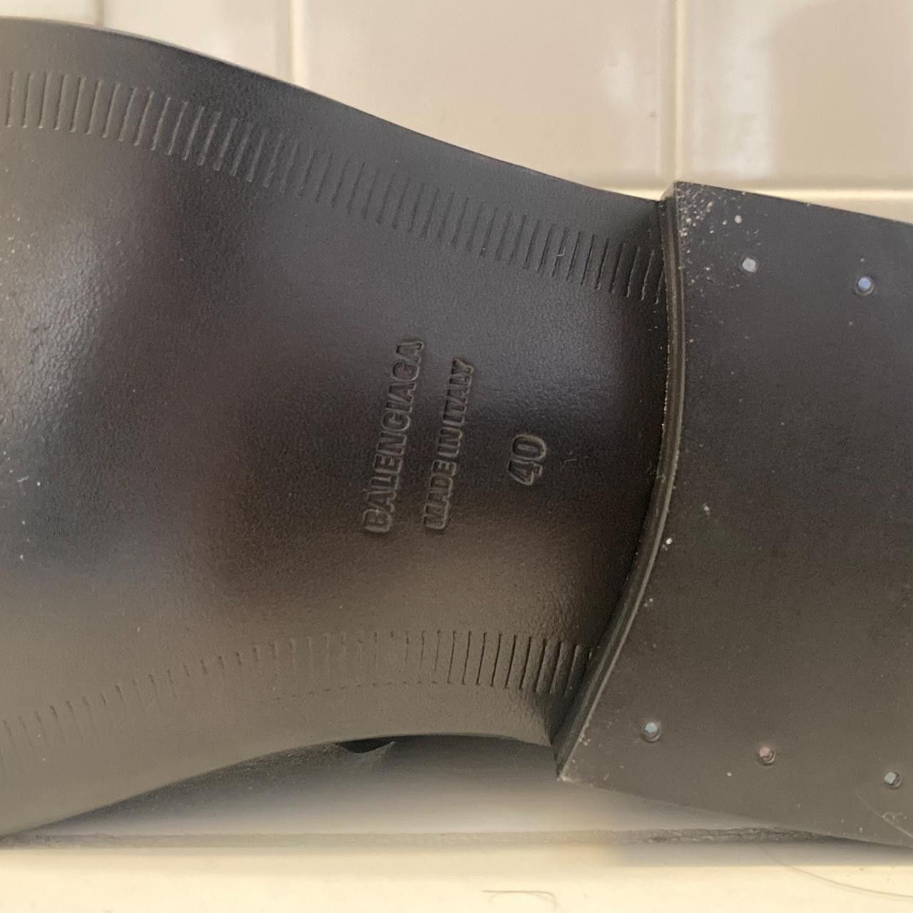 Balenciaga Black Satin Leather Boots Size US 7 / EU 40 - 3 Thumbnail