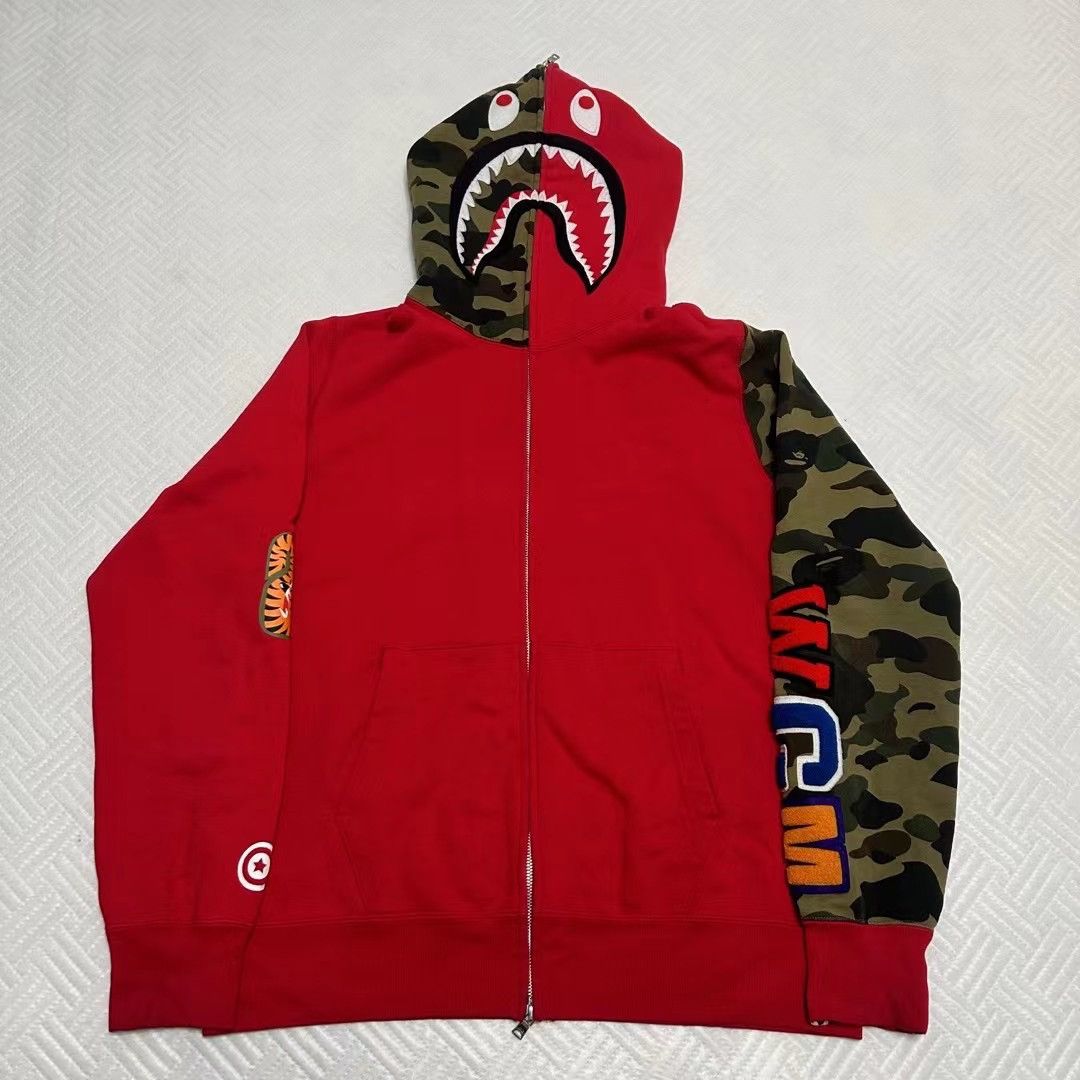 Bape COLOR CAMO SHARK FULL ZIP HOODIE Size US XL / EU 56 / 4 - 1 Thumbnail