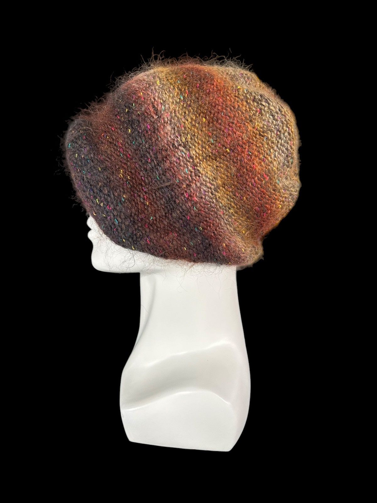 Japanese Brand × Kapital × Vintage Crochet Knitted japanese Hairy Rare Design Hats ☠️☠️ Size ONE SIZE - 4 Thumbnail