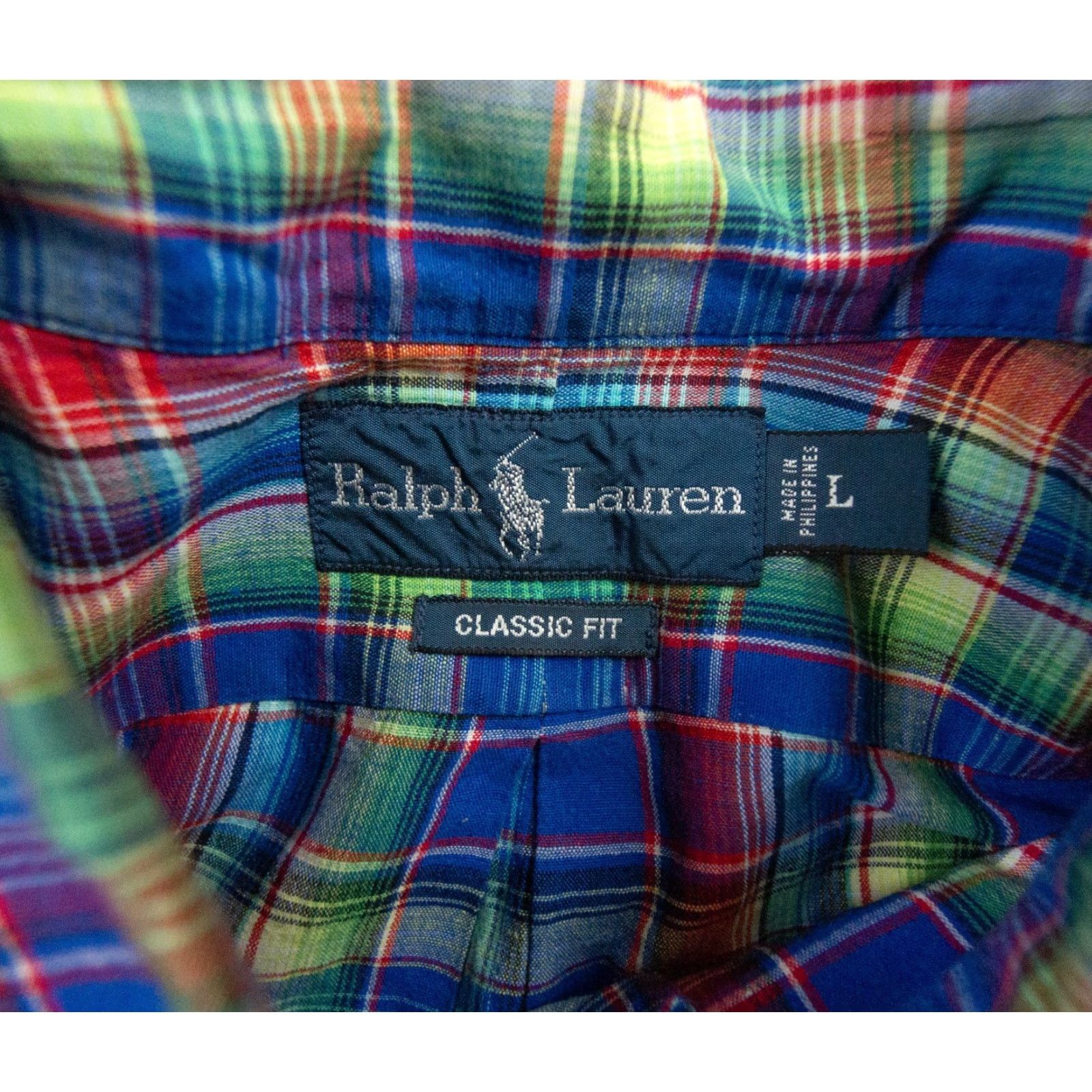 Ralph Lauren Ralph Lauren Shirt Mens Large Button-Up Linen Cotton Classic Fit Plaid Check Multicolor 4-Season Preppy Mens Size US L / EU 52-54 / 3 - 6 Thumbnail