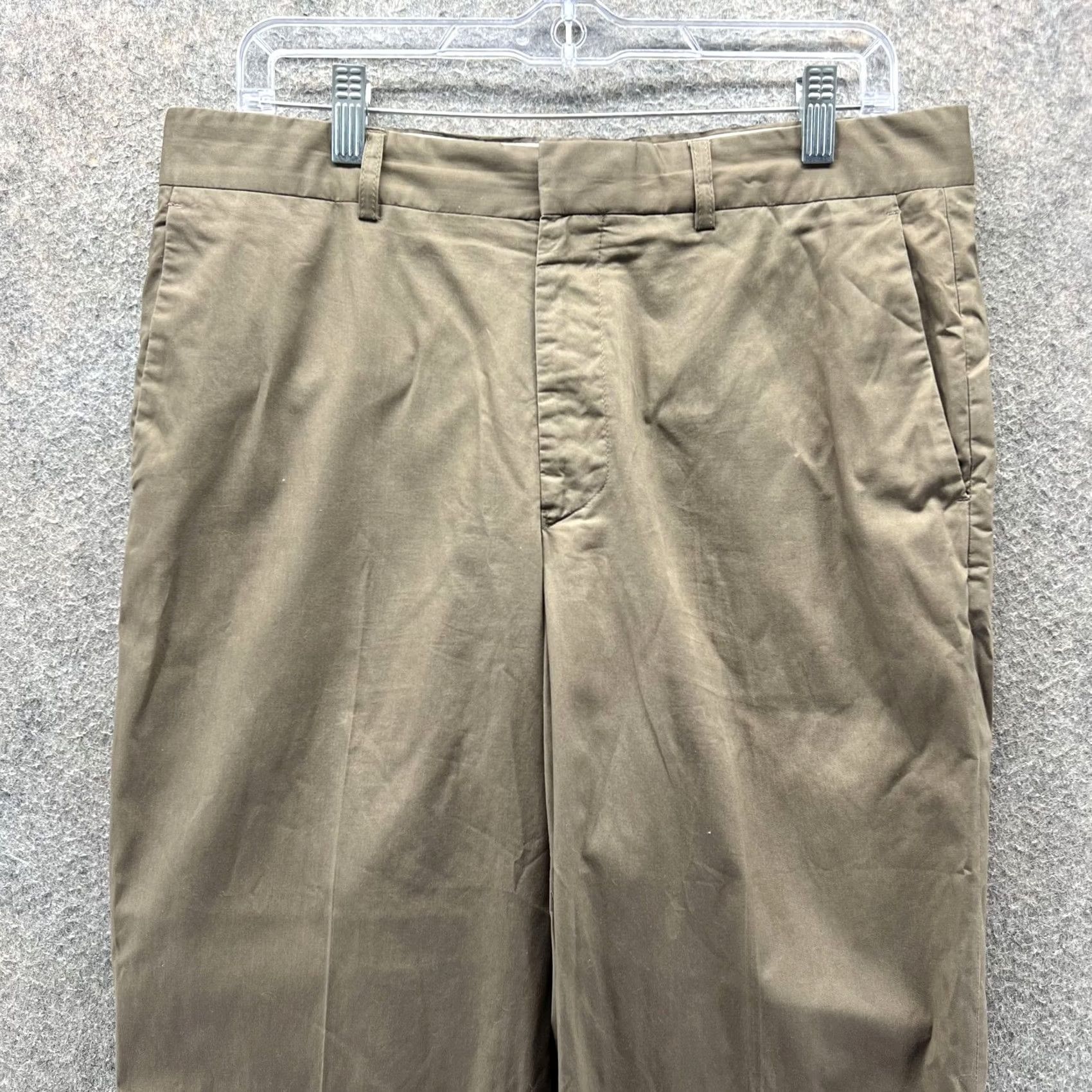 Ted Baker Ted Baker Pants Mens 32x31 Brown Cotton Chino Straight Leg Casual Wear Size US 32 / EU 48 - 6 Thumbnail