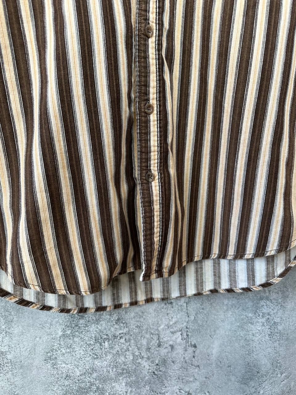 Kansai Yamamoto Jeans Striped Shirt NPE 777 Button Up