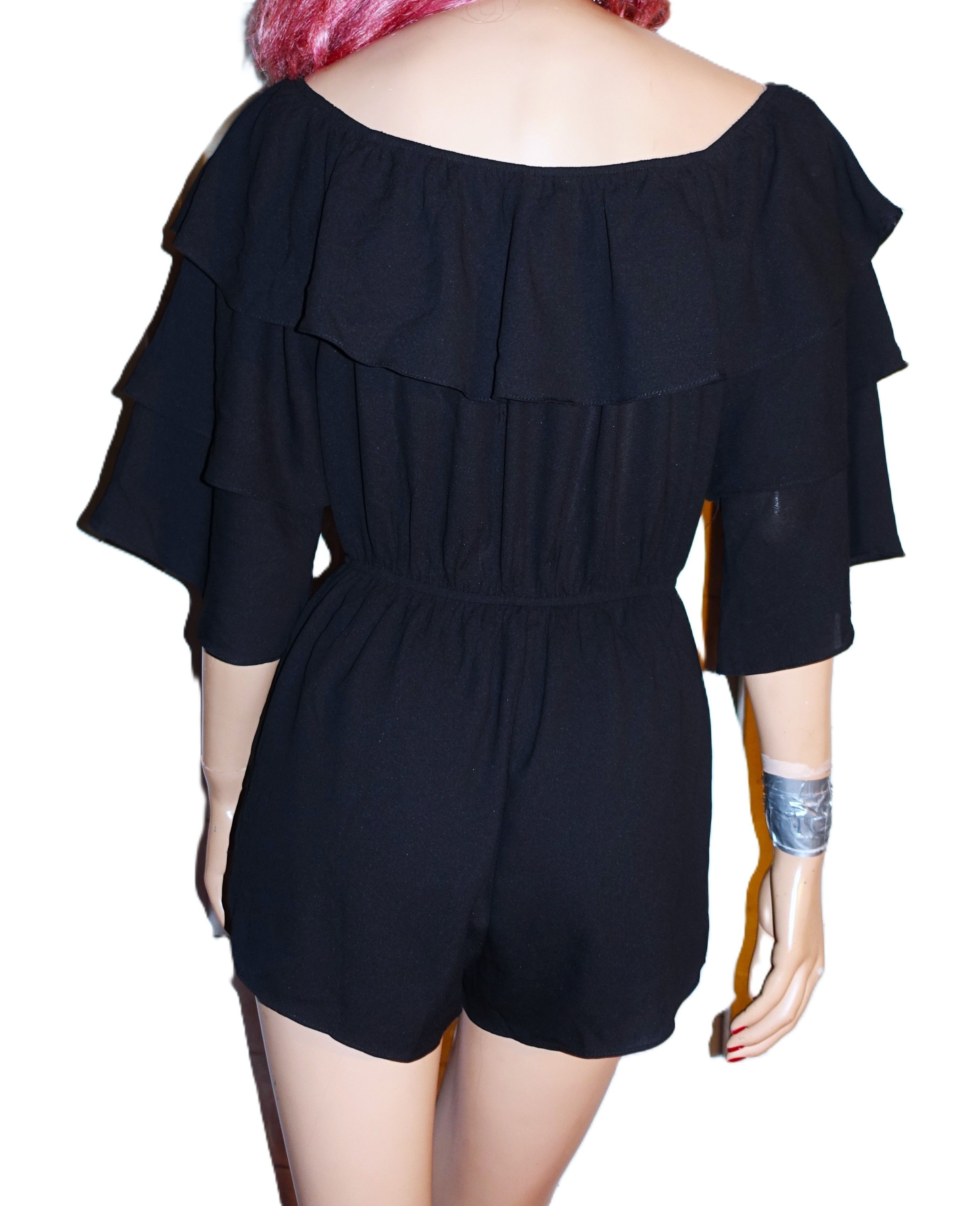 Other Honey Belle Black Ruffle Romper S Size 24" / US 00 / IT 34 - 5 Thumbnail