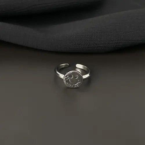 Jewelry Smile Vibe Jewelry Rings Open Size Chrome Ring (Size 7-13) Size ONE SIZE - 3 Thumbnail