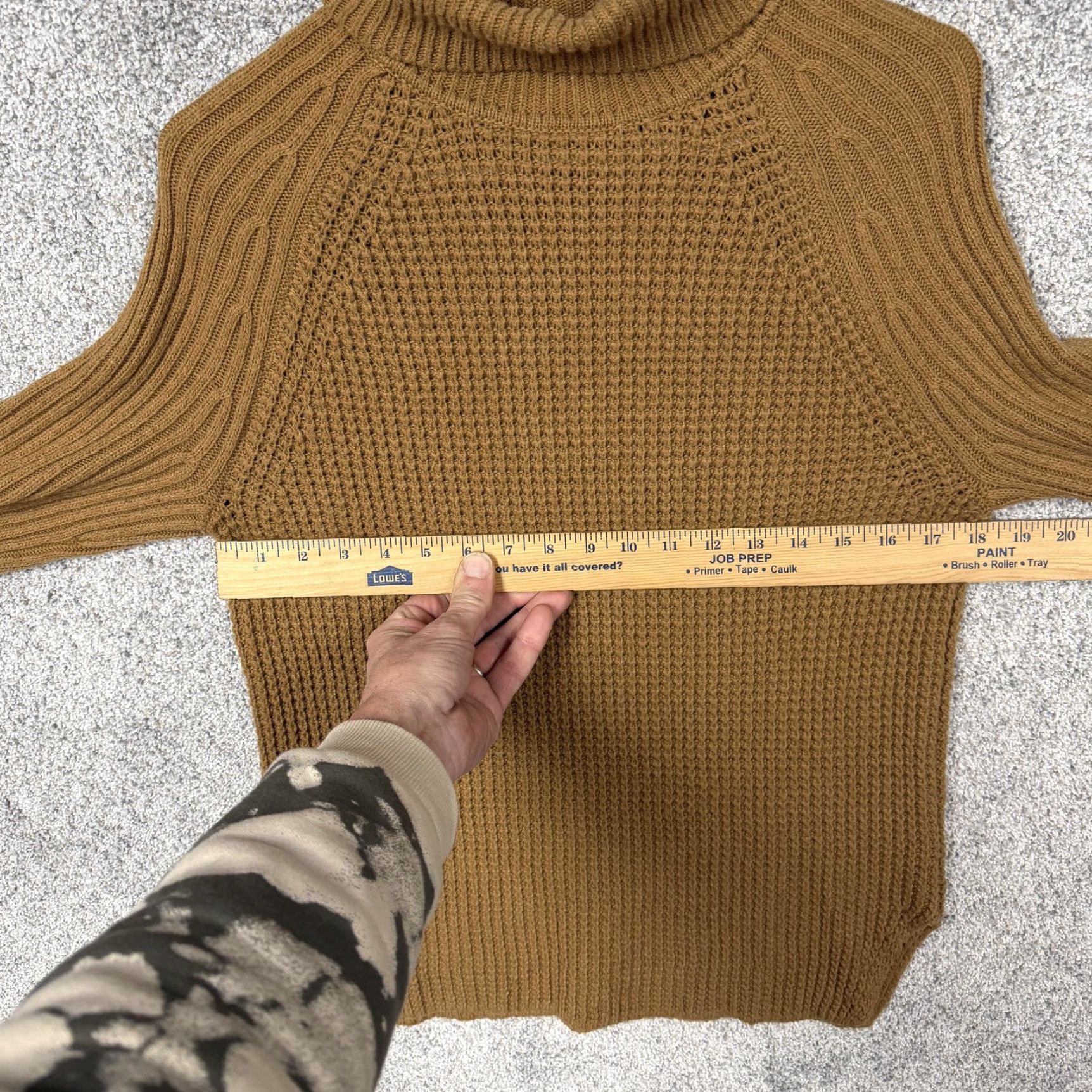 Lord & Taylor Lord & Taylor Sweater M Brown Waffle Knit Turtleneck Preppy Lagenlook Womens Size M / US 6-8 / IT 42-44 - 4 Thumbnail