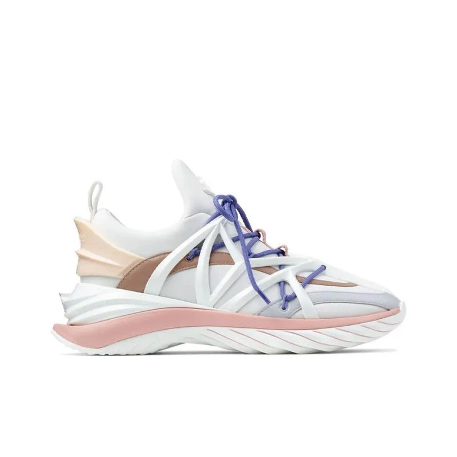 Jimmy Choo Jimmy Choo Cosmos Sneaker WhiteBallet Pink Mix US6.5/Euro 37 Size US 6.5 / IT 36.5 - 3 Thumbnail