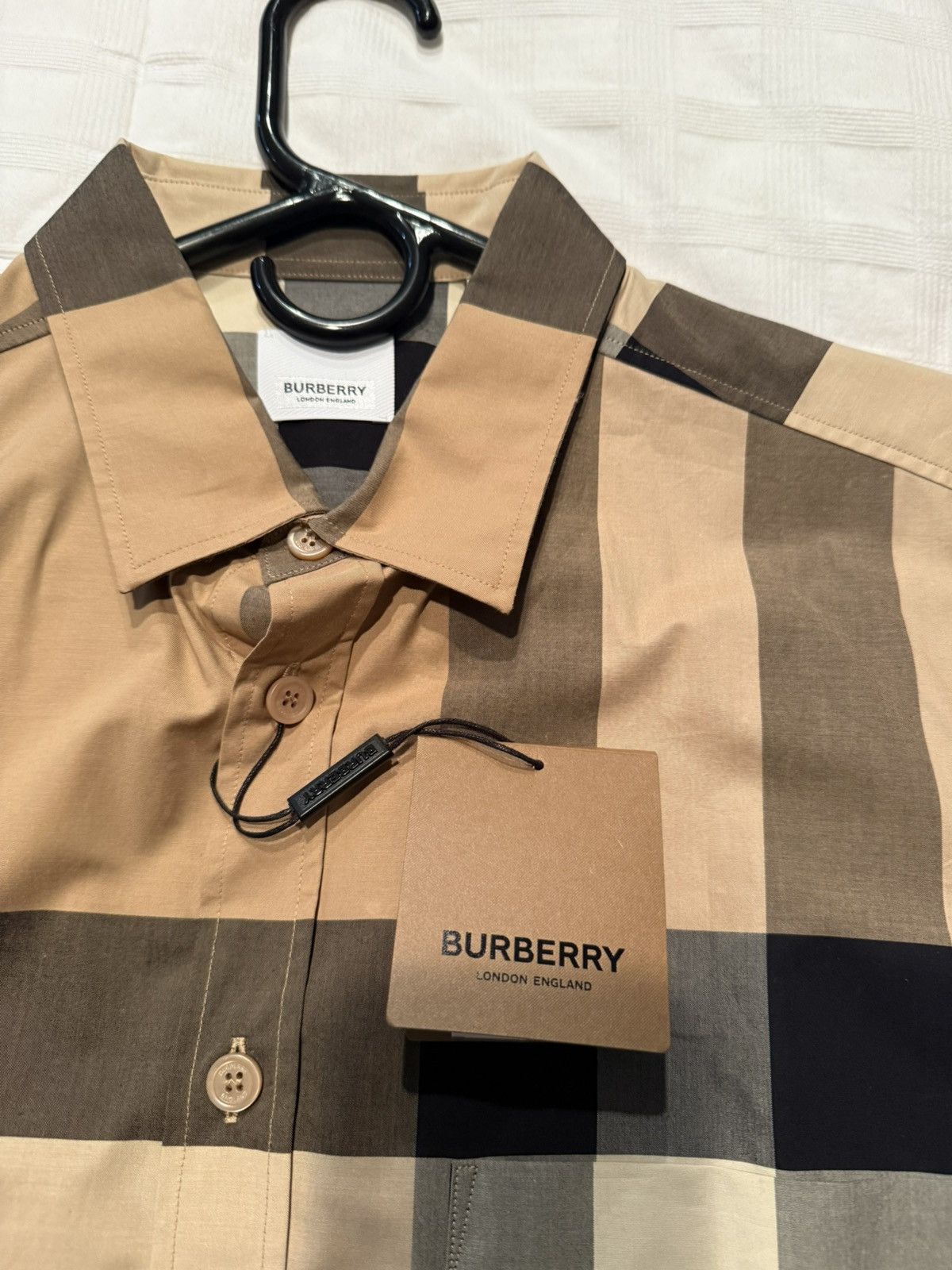 Burberry slim fit check cotton shirt