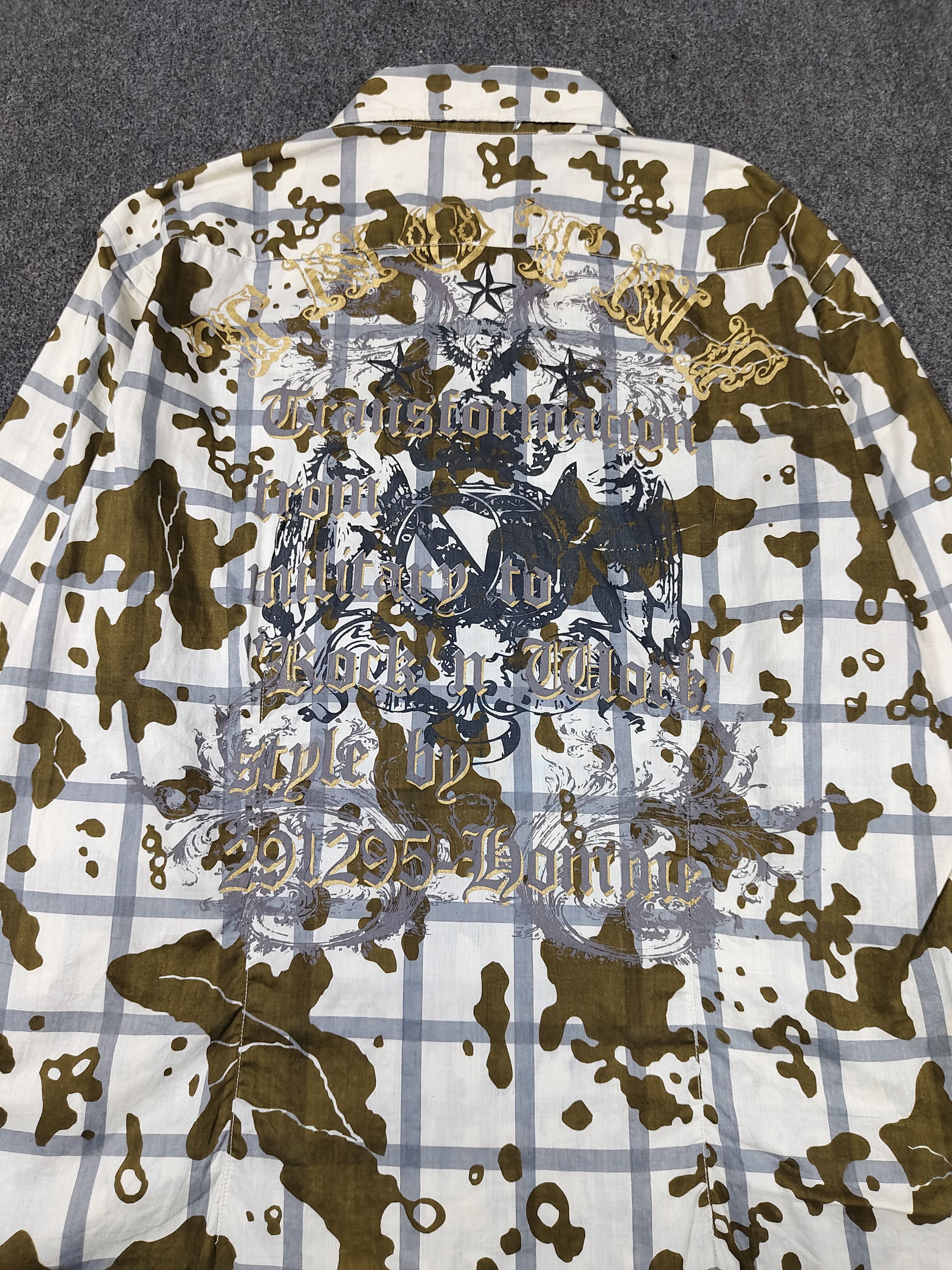 291295=Homme 291295 Homme🇯🇵 Bloody Mary Military Gothic Script Shirt Size US M / EU 48-50 / 2 - 2 Thumbnail