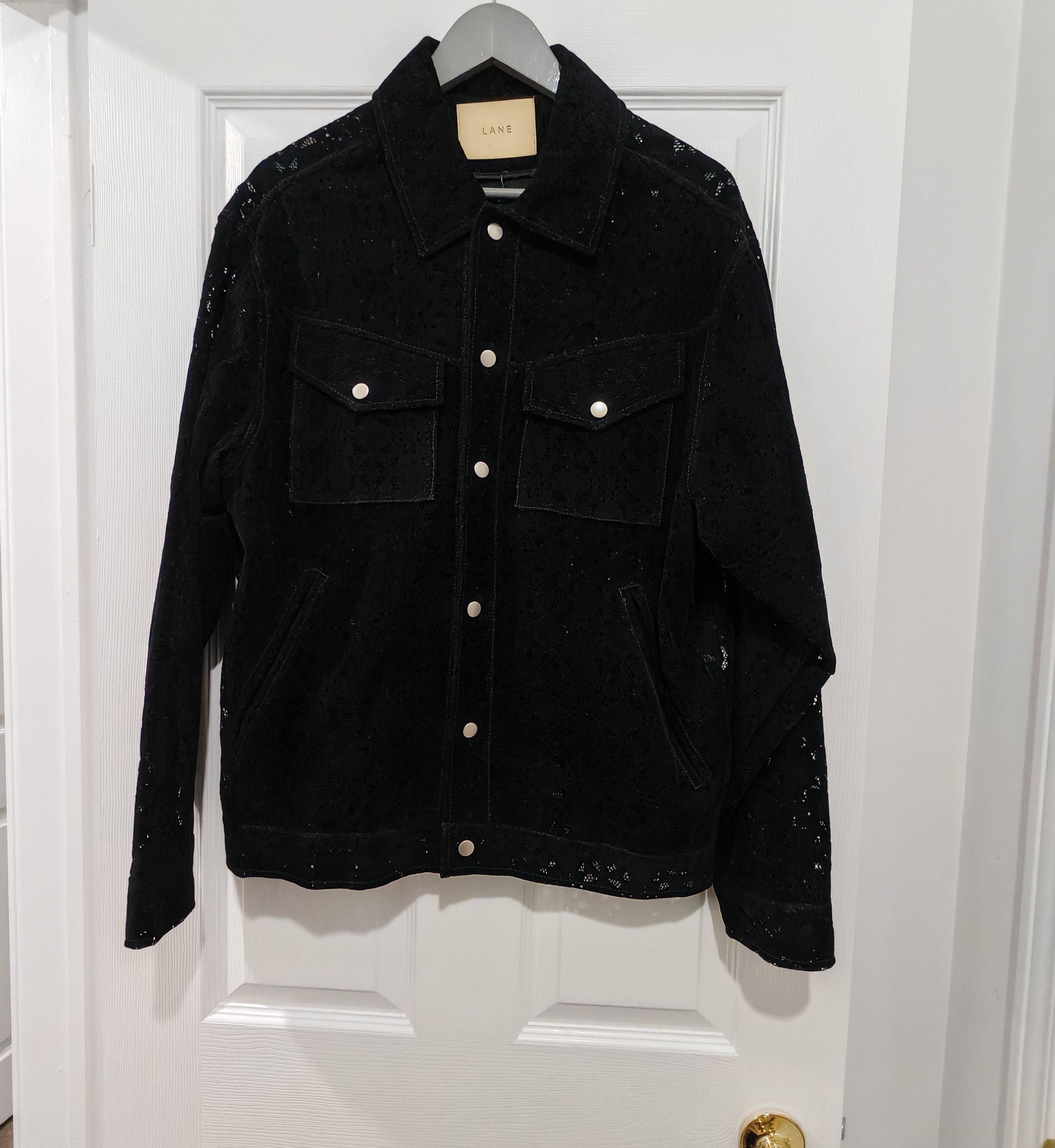 Other Korean Brand LANE Perforated Laser Cut Trucker Jacket Size US M / EU 48-50 / 2 - 1 Thumbnail