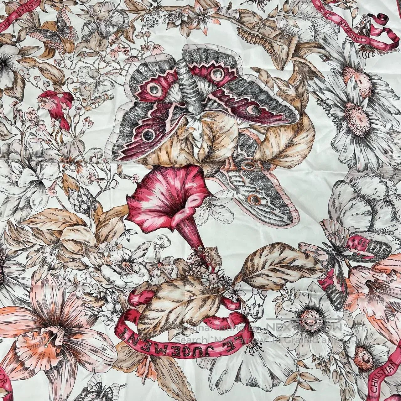 Dior Dior Butterfly Kite Silk Scarf 90x90cm. Size ONE SIZE - 3 Thumbnail