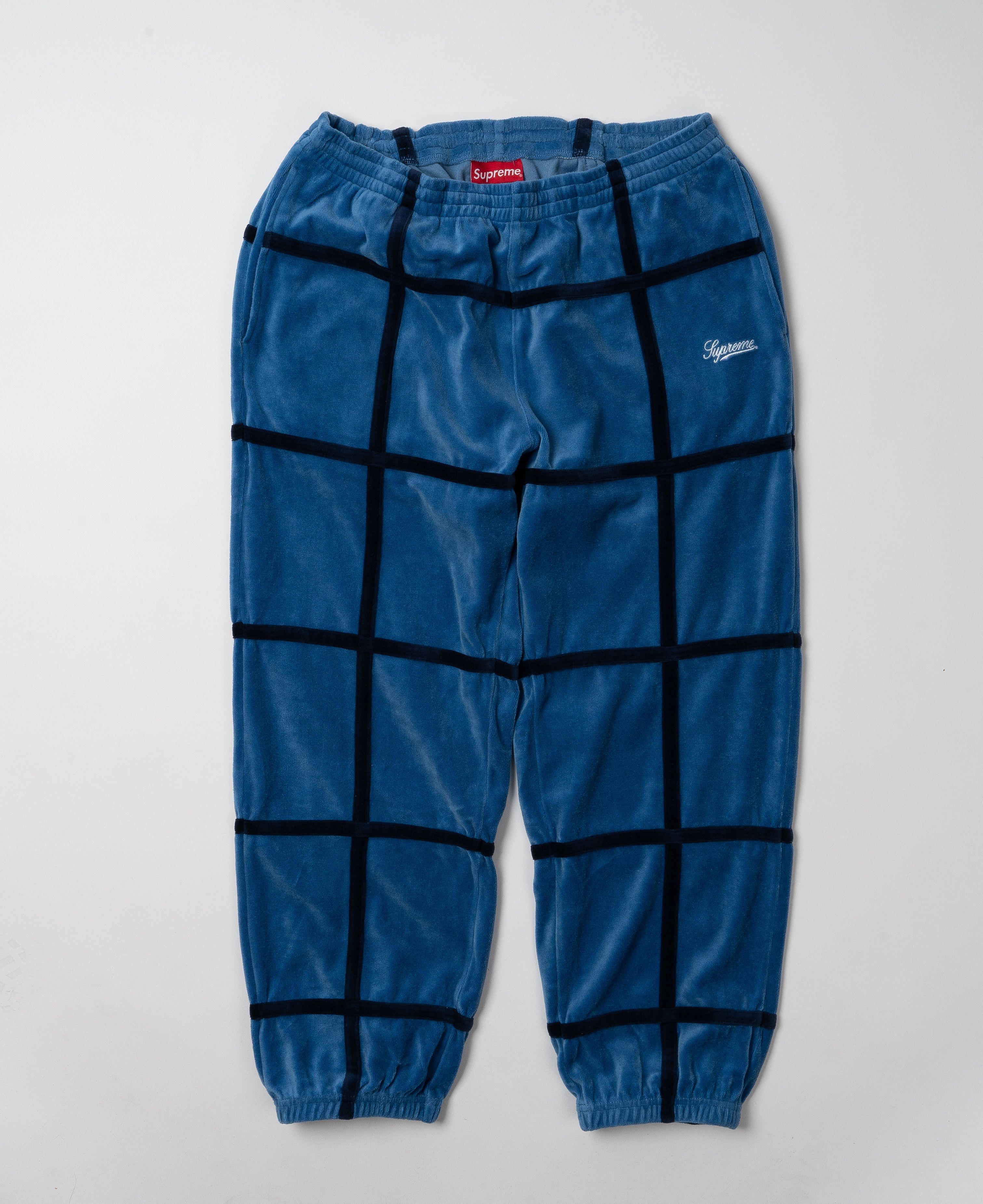 Supreme 🔵SUPREME Grid Taping Velour Jacket and Sweat pant outfit Size 50R - 12 Thumbnail