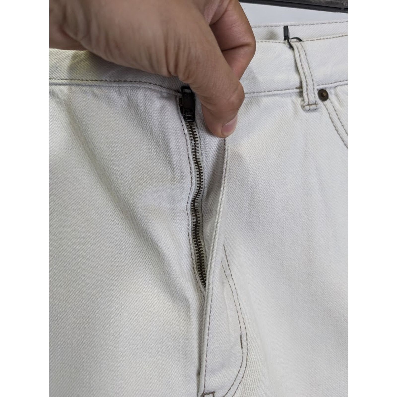 Saint Laurent Paris o1rshd1 Baggy Shorts Tigh LE in Off-White Size US 36 / EU 52 - 6 Thumbnail