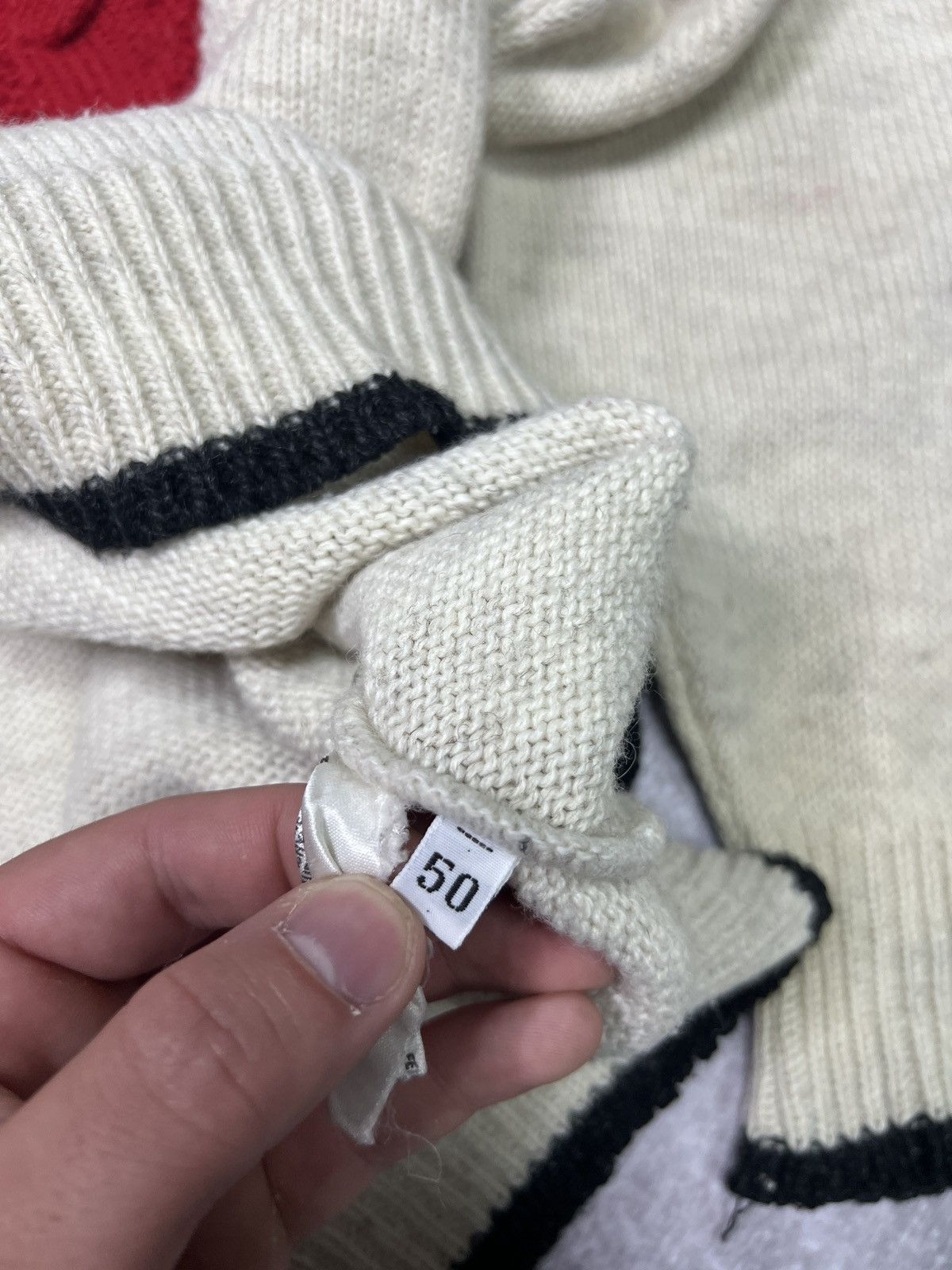 Carlo Colucci Carlo Colucci Vintage 3D Knit Wool Sweater Argyle Pattern Size US L / EU 52-54 / 3 - 8 Thumbnail