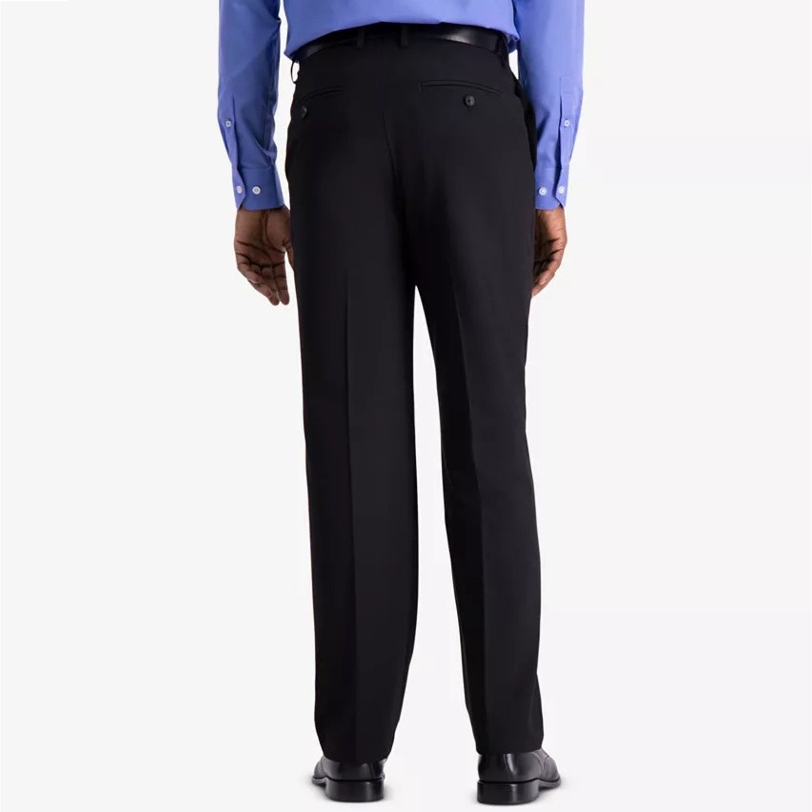 Haggar J.M. Haggar Men's Black 4-Way Stretch Dress Pants 38W 34L Size US 38 / EU 54 - 2 Thumbnail