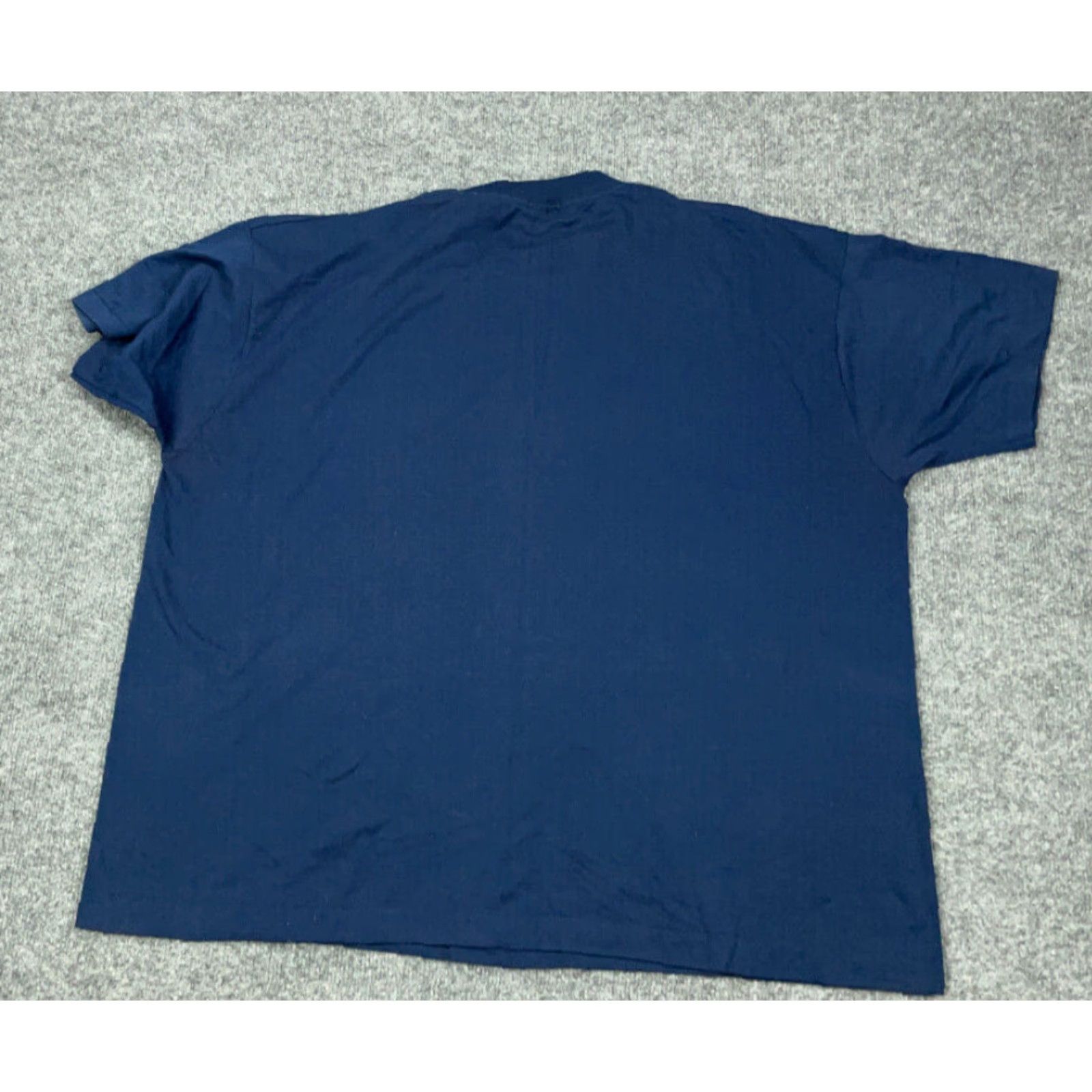 Fruit Of The Loom VTG 90s Dark Blue Flowers Puff Print T-Shirt Adult 3XL Single Stitch USA Made - Fruit of the Loom Shirt Mens Blue Floral Puff Print Cotton Blend Size US XXL / EU 58 / 5 - 2 Thumbnail