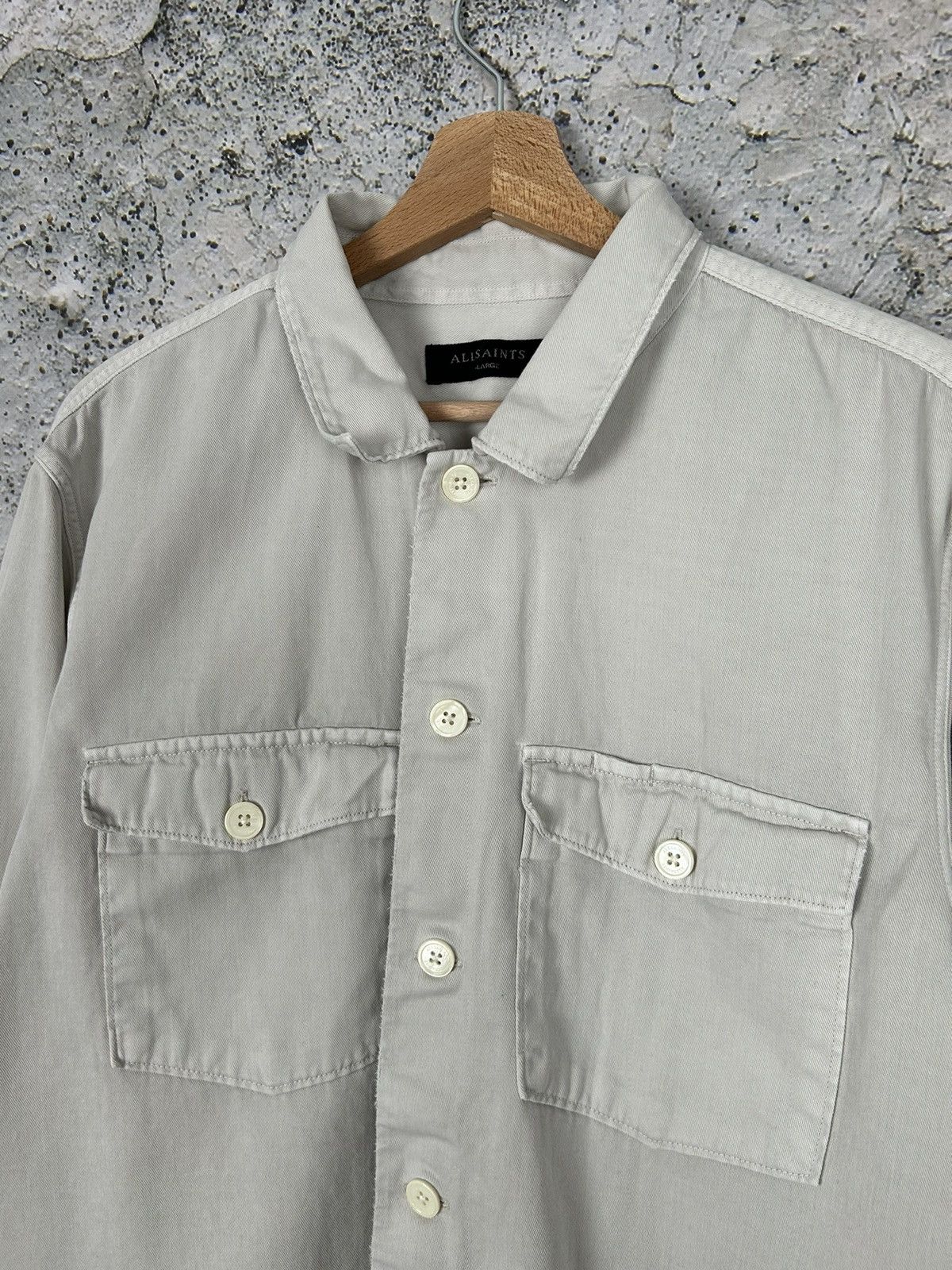 Allsaints Allsaints Overshirt Streetwear Luxury Vintage Grunge Rock Size US XL / EU 56 / 4 - 3 Thumbnail