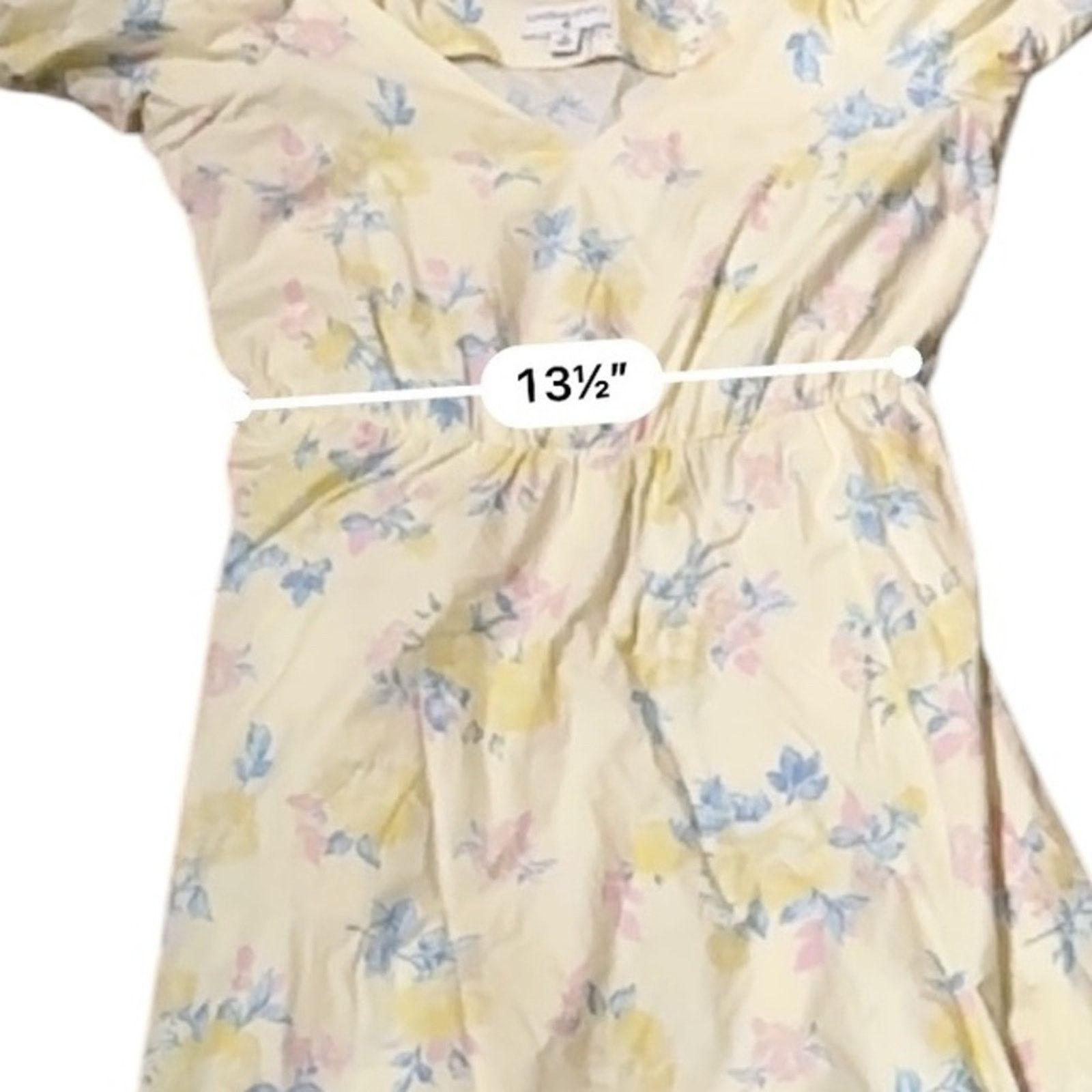 LoveShackFancy LoveShackFancy x Target Ines Yellow Floral Maxi Dress Sz 10 Size L / US 10 / IT 46 - 10 Thumbnail