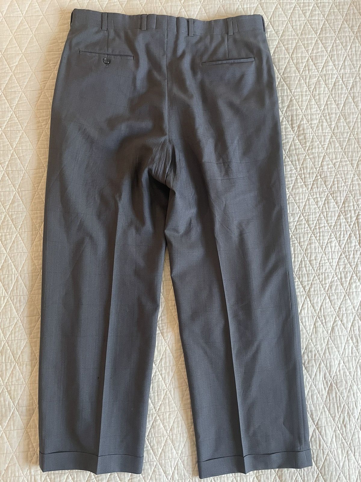 Burberry × Vintage Windowpane Check Wool Suit Size 42R - 16 Thumbnail
