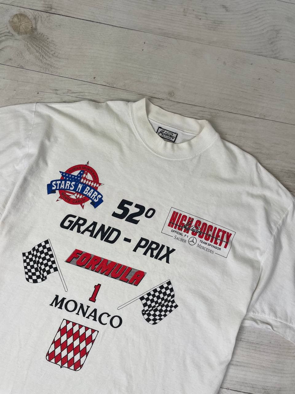 Formula 1 Vintage Monaco Grand Prix Mercedes Benz F1 T-Shirt 90s Size US L / EU 52-54 / 3 - 2 Thumbnail