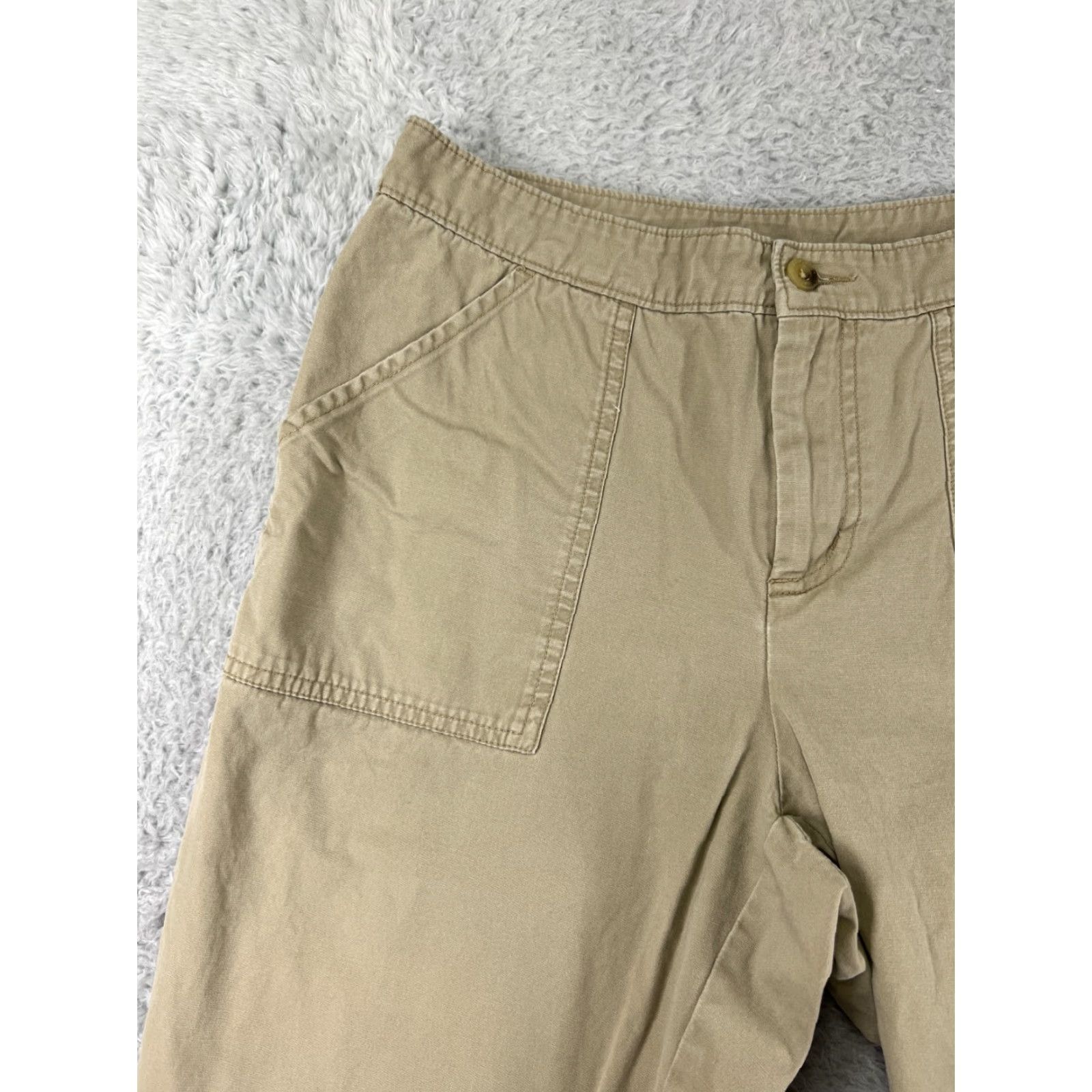 Eddie Bauer Woolrich Pants Womens Capri Beig e Khaki 5P Cotton 100% Eddie Bauer Capris Pant s Casual Fall Spring Summer Mens? Size 27" / US 4 / IT 40 - 6 Thumbnail