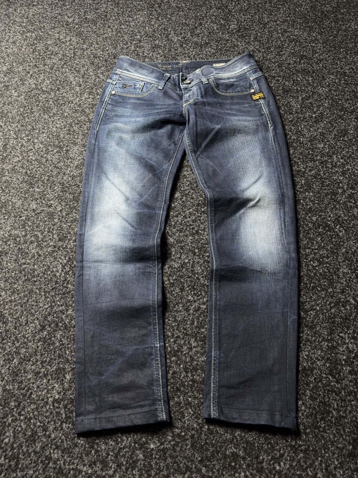 G-Star 00s G-Star RAW 3301 Punk Rock Dark Wash Slim Straight Jeans Size 30" / US 8 / IT 44 - 1 Thumbnail
