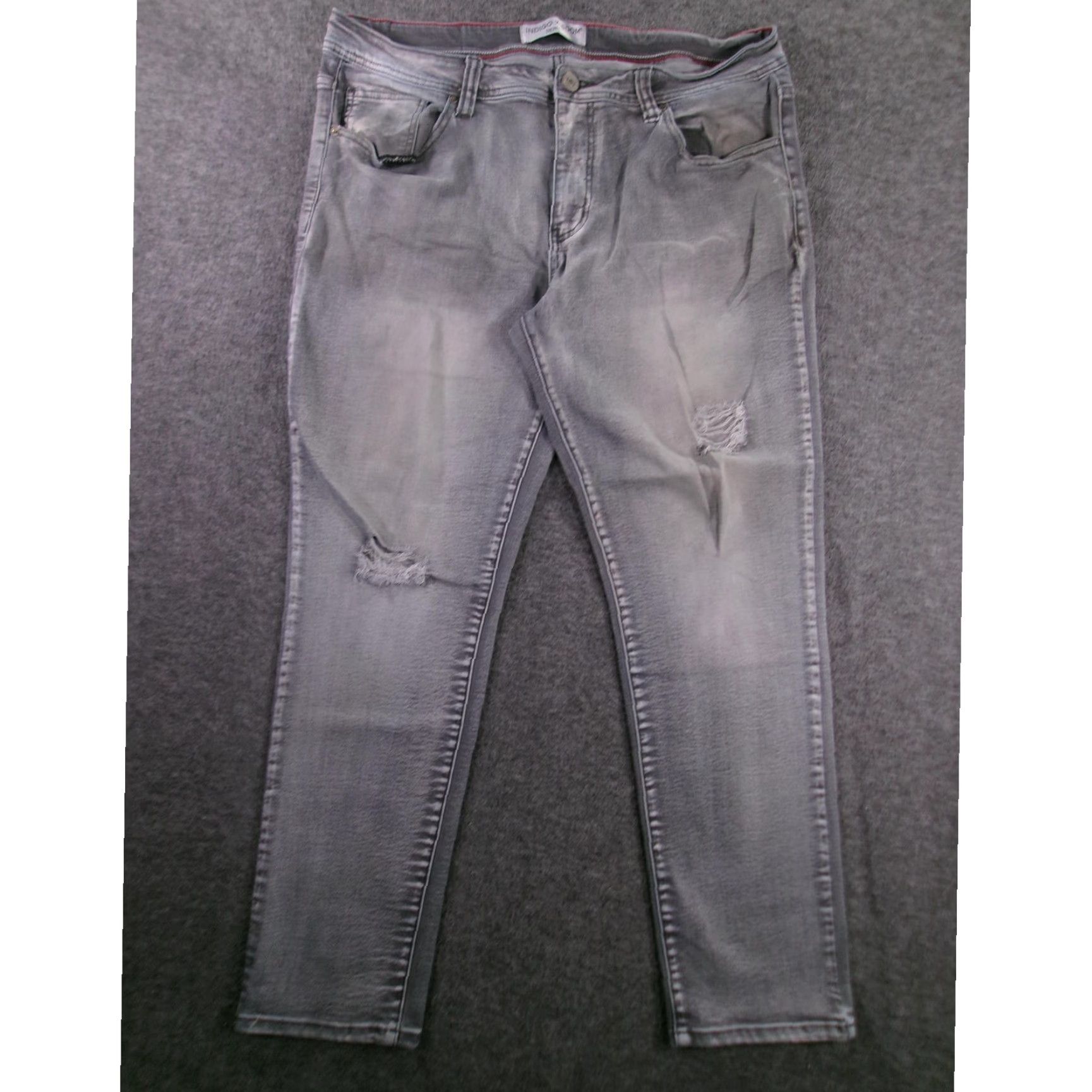 Vintage VINTAGE Indigo Wisdom Jeans Unisex Adults Regular Medium Distressed Black Denim 80s 90s Grunge Slim Tapered Ripped Size US 36 / EU 52 - 3 Thumbnail